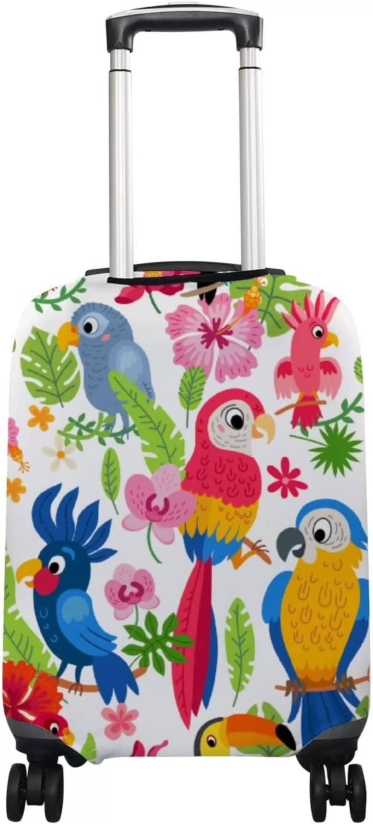 JAYUN Travel Luggage Cover Suitcase Protector Luggage. Flamingo Polka Dots