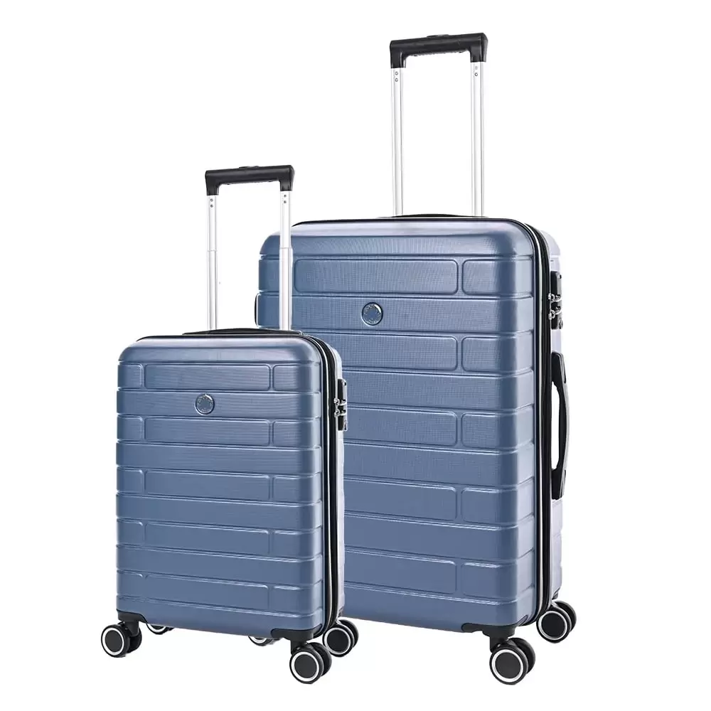 JUMP (Esco) 2-Pcs (S. L) Blue - Esco line per Jump extendable +20% volume - protected by a TSA lock Luggage Set