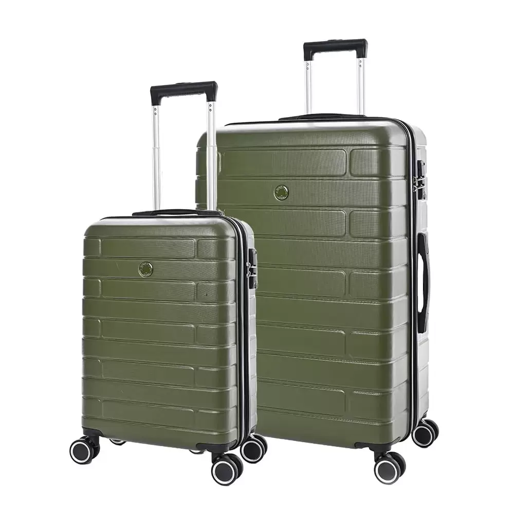 JUMP (Esco) 2-Pcs (S. L) Khaki - Esco line per Jump extendable +20% volume - protected by a TSA lock Luggage Set