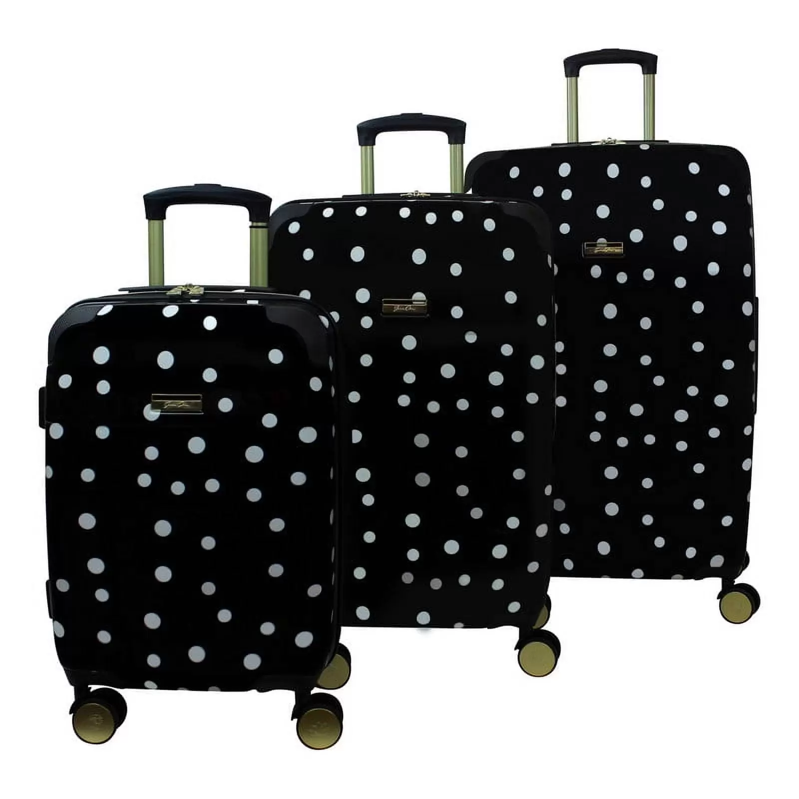 Jenni Chan Polka Dot 3-Piece Hardside Spinner Set