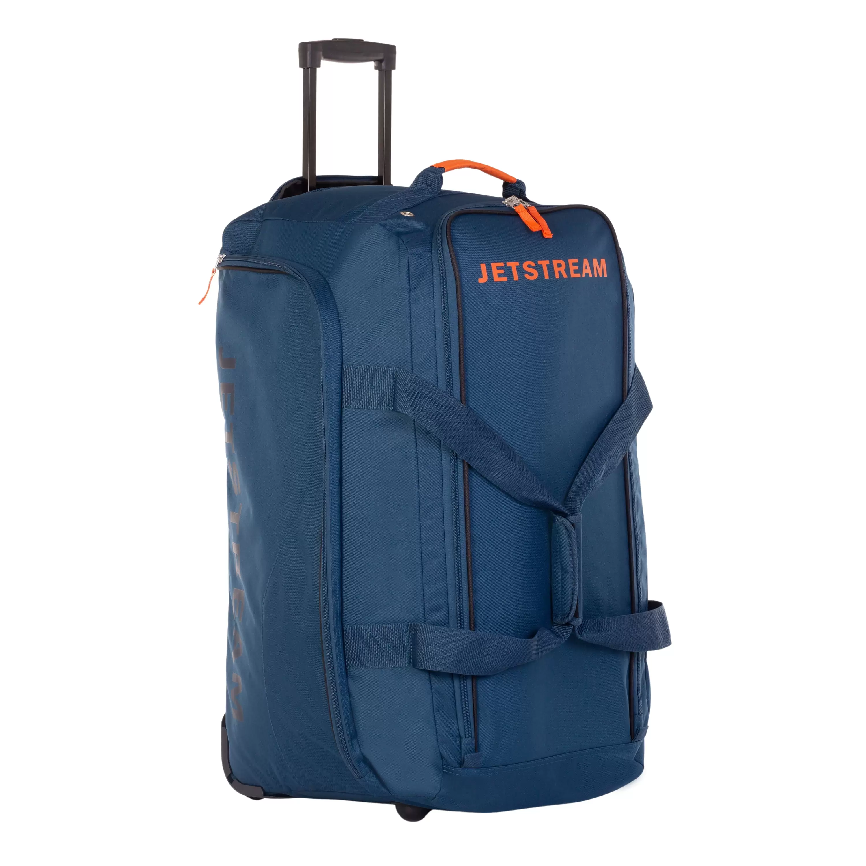 Jetstream 28 Large Wheeled Rolling Upright Duffel Bag with Trolley Handle. Blue