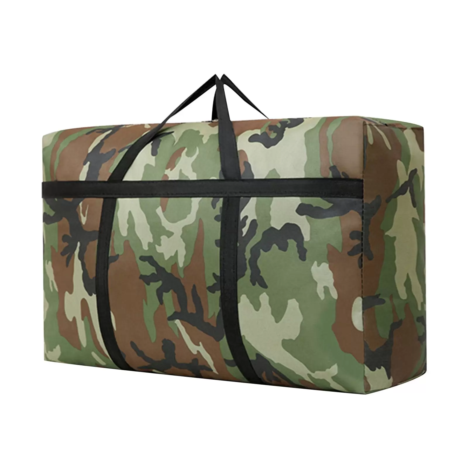 Jikolililili Extra Large Heavy Duty Moving Bag.Waterproof Duffle Bag with Zippers for Travelling.College Dorm Moving.120L Camouflage Storage Tote Bags for Space Saving