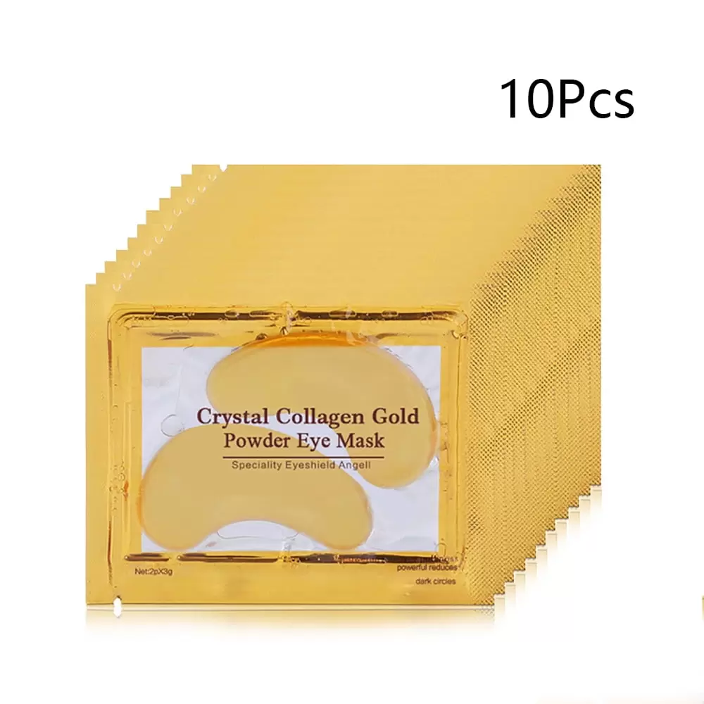 Joefnel 24K Gold Gel Crystal Collagen Eye Pads.Crystal Collagen Under Eye Mask for Moisturizing.Reducing Fine Lines&Dark Circles& Puffy Eyes Under Eye Patch for Women Men. Gold