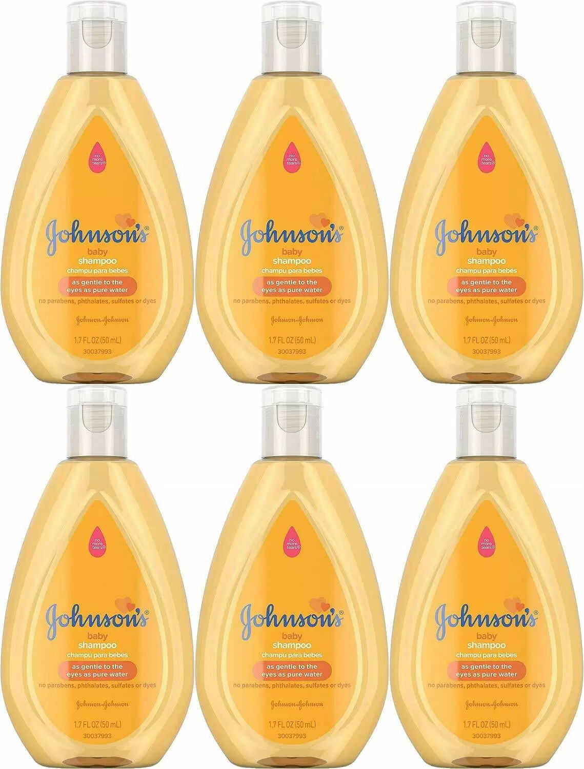 Johnsons Baby Shampoo with Gentle Tear Free Formula. Travel Size. 1.7 fl. oz.. 6 pk.