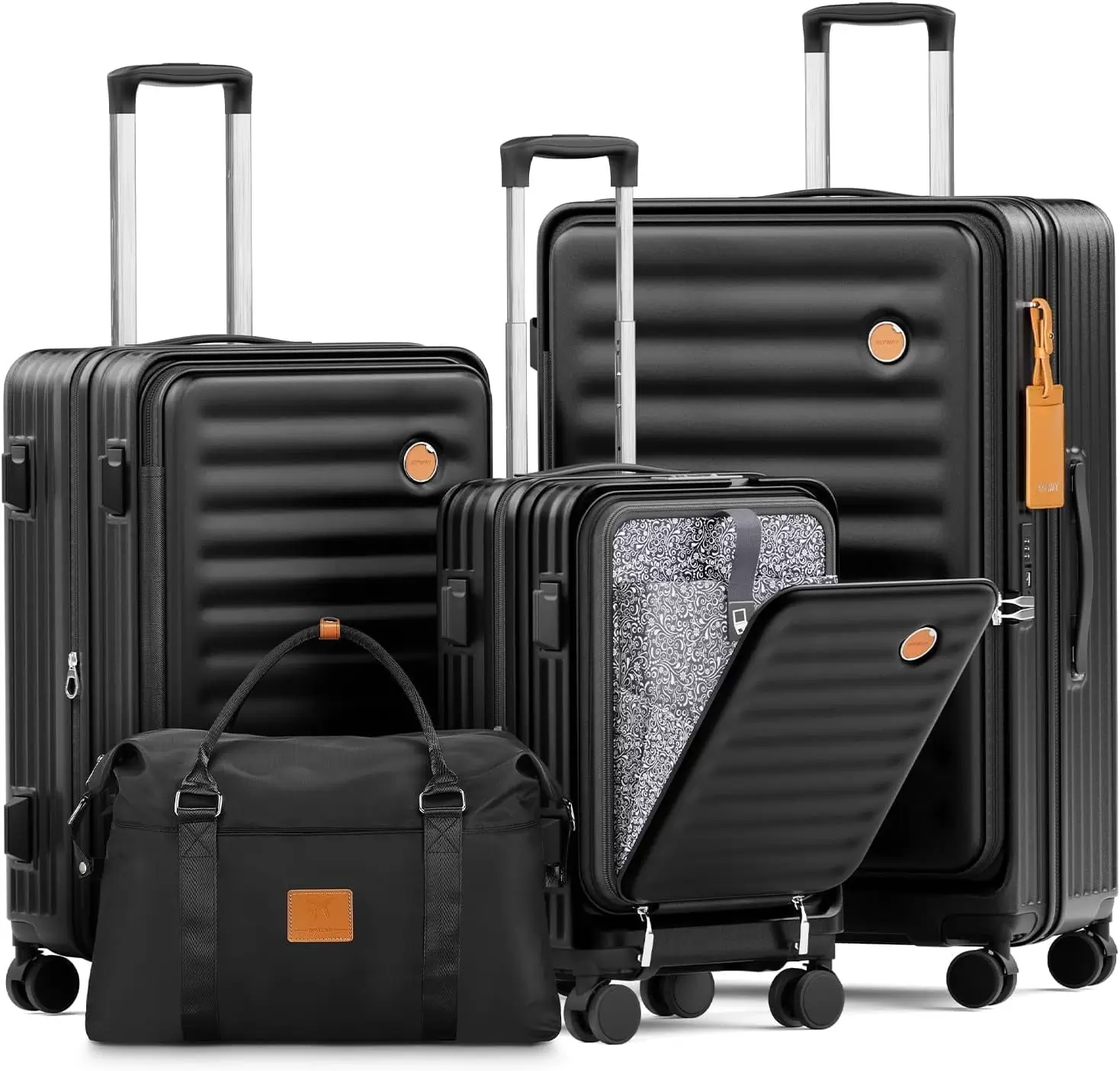 Joyway - 4 Luggage Sets PC Hardside Spinner Luggage -Expandable Suitcase202428-in Checked Luggage