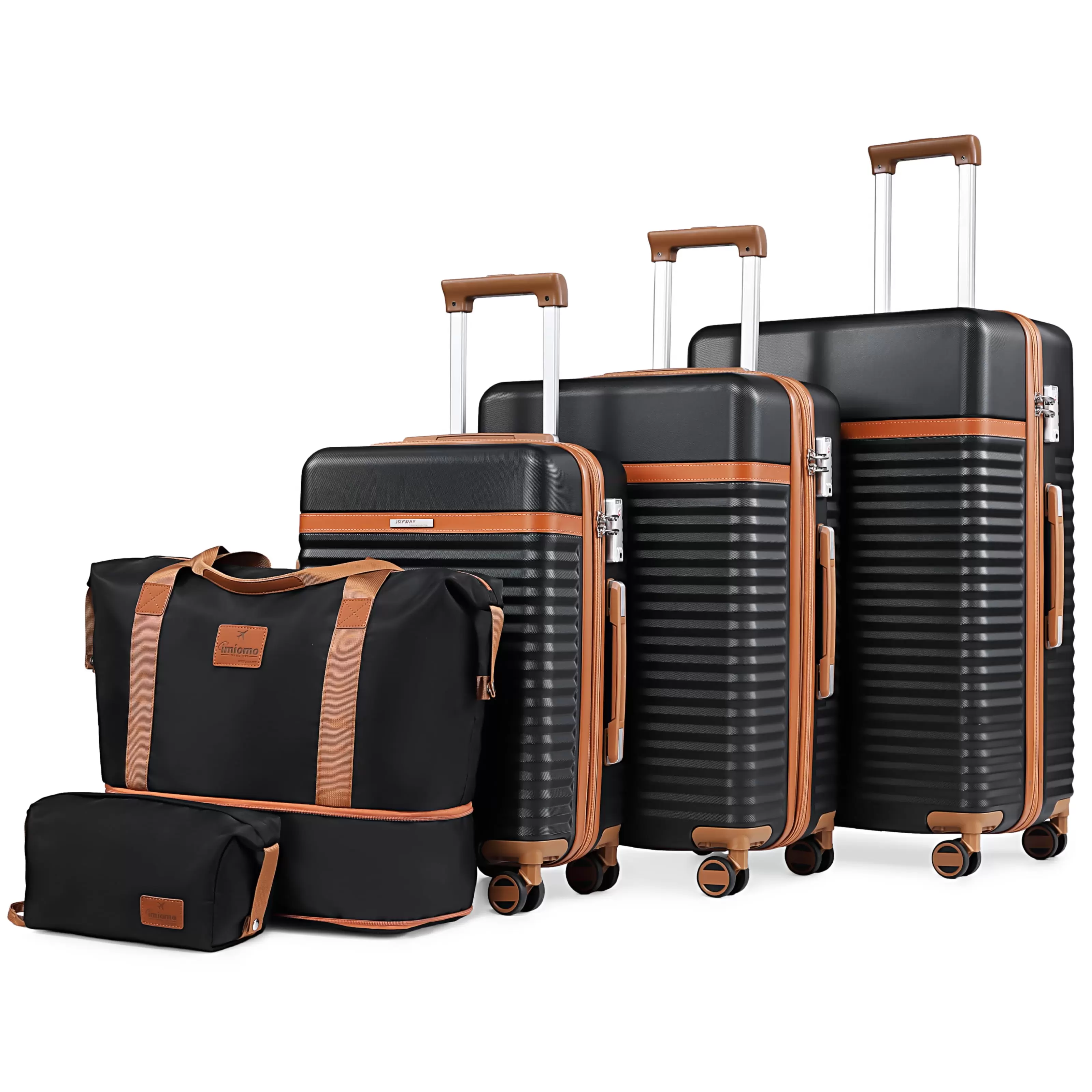 Joyway - 5 Luggage Sets ABS Hardside Spinner Luggage -Expandable Suitcase202428-in Checked Luggage