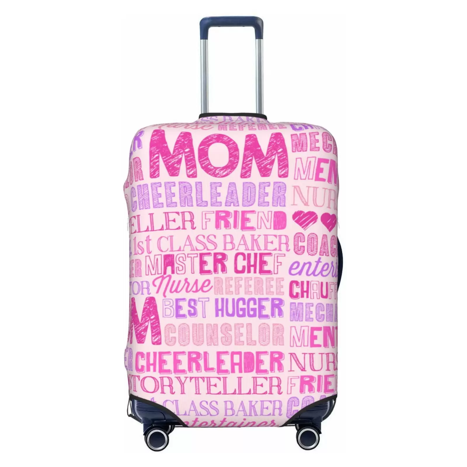 Junzan Best Mom Ever Print Washable Luggage Cover - Fashion Suitcase Protector Fits 18-32 Inch Luggage