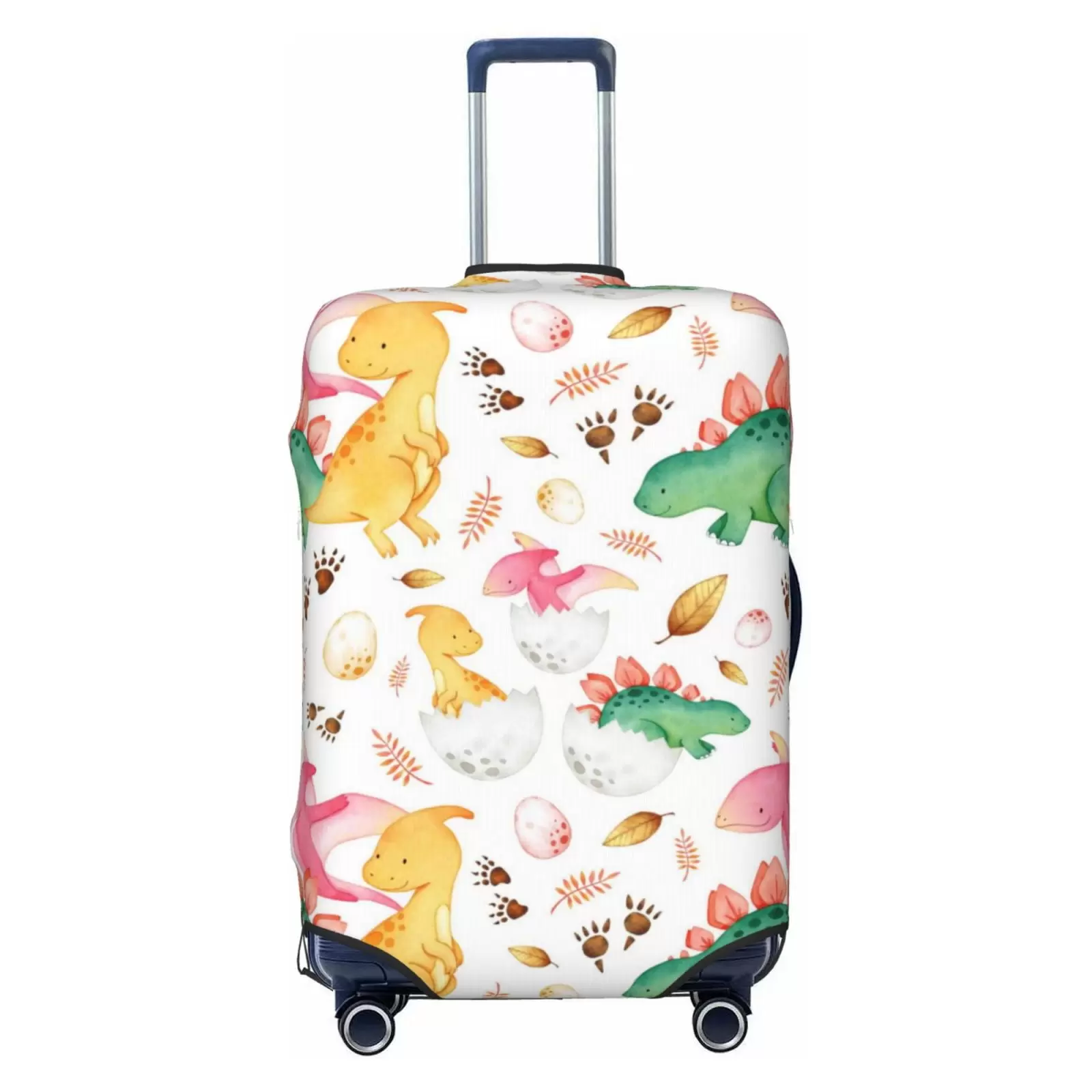 Junzan Cute Baby Dinosaurs Print Washable Luggage Cover - Fashion Suitcase Protector Fits 18-32 Inch Luggage