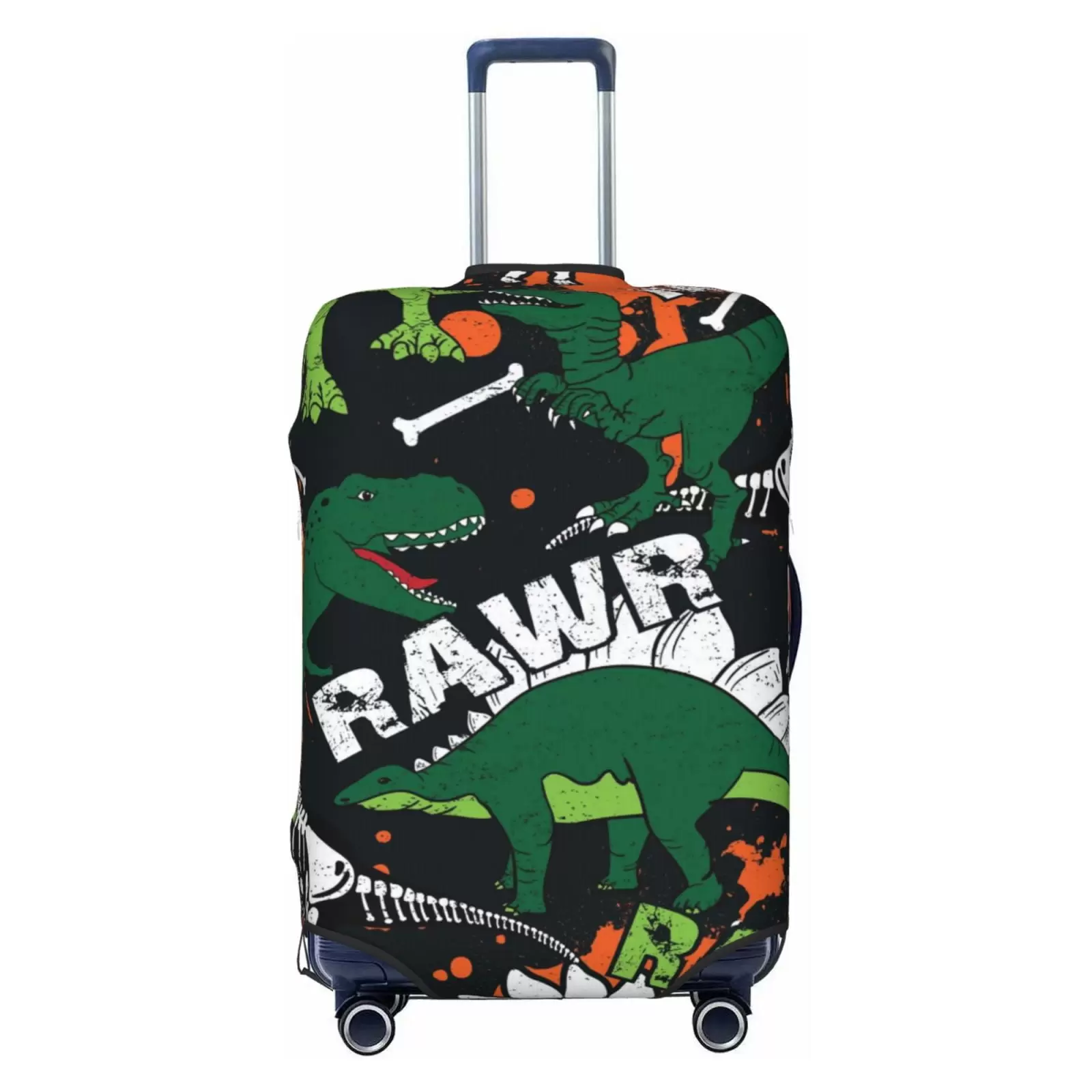 Junzan Dinosaur Skeleton Print Washable Luggage Cover - Fashion Suitcase Protector Fits 18-32 Inch Luggage