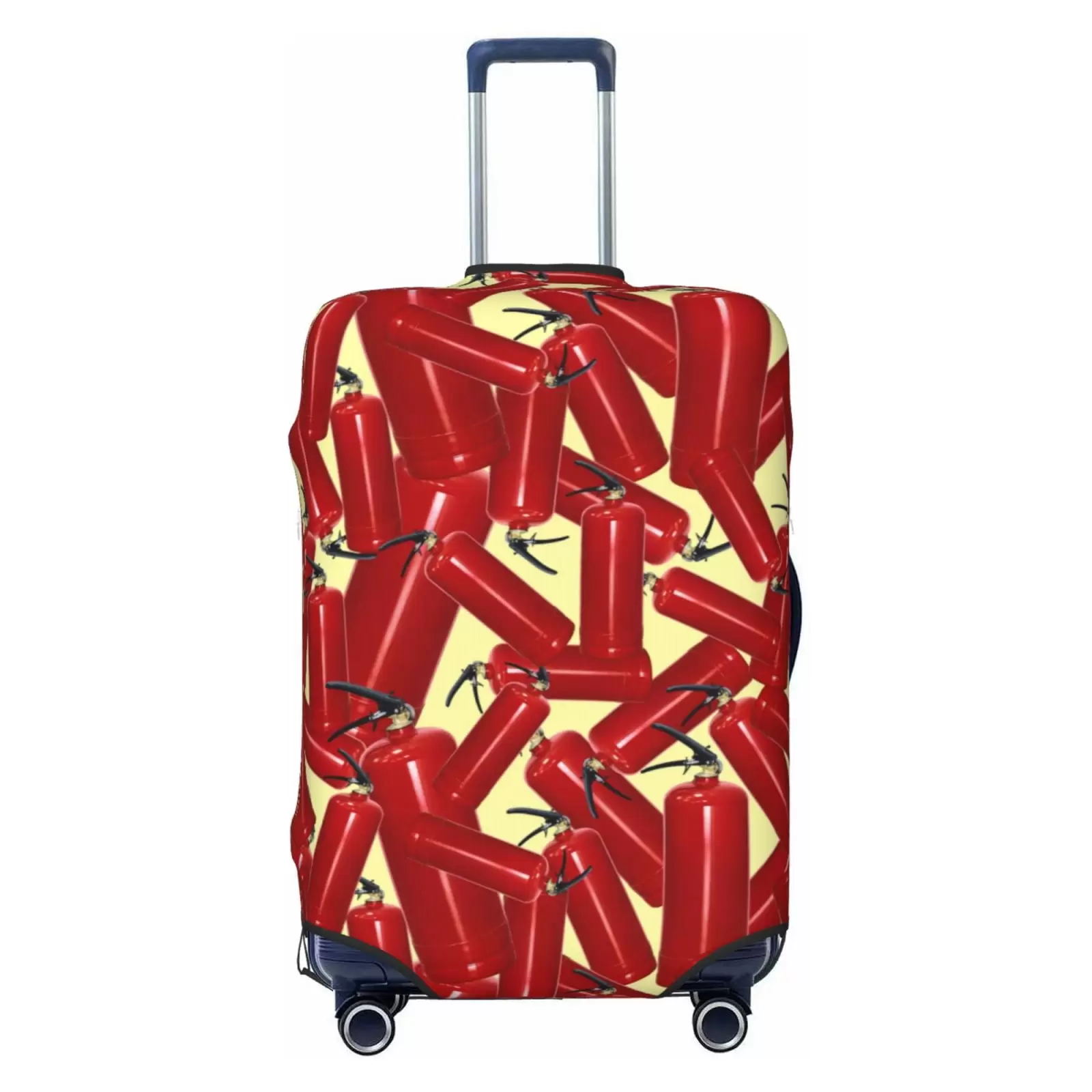 Junzan Fire Extinguisher Print Washable Luggage Cover - Fashion Suitcase Protector Fits 18-32 Inch Luggage