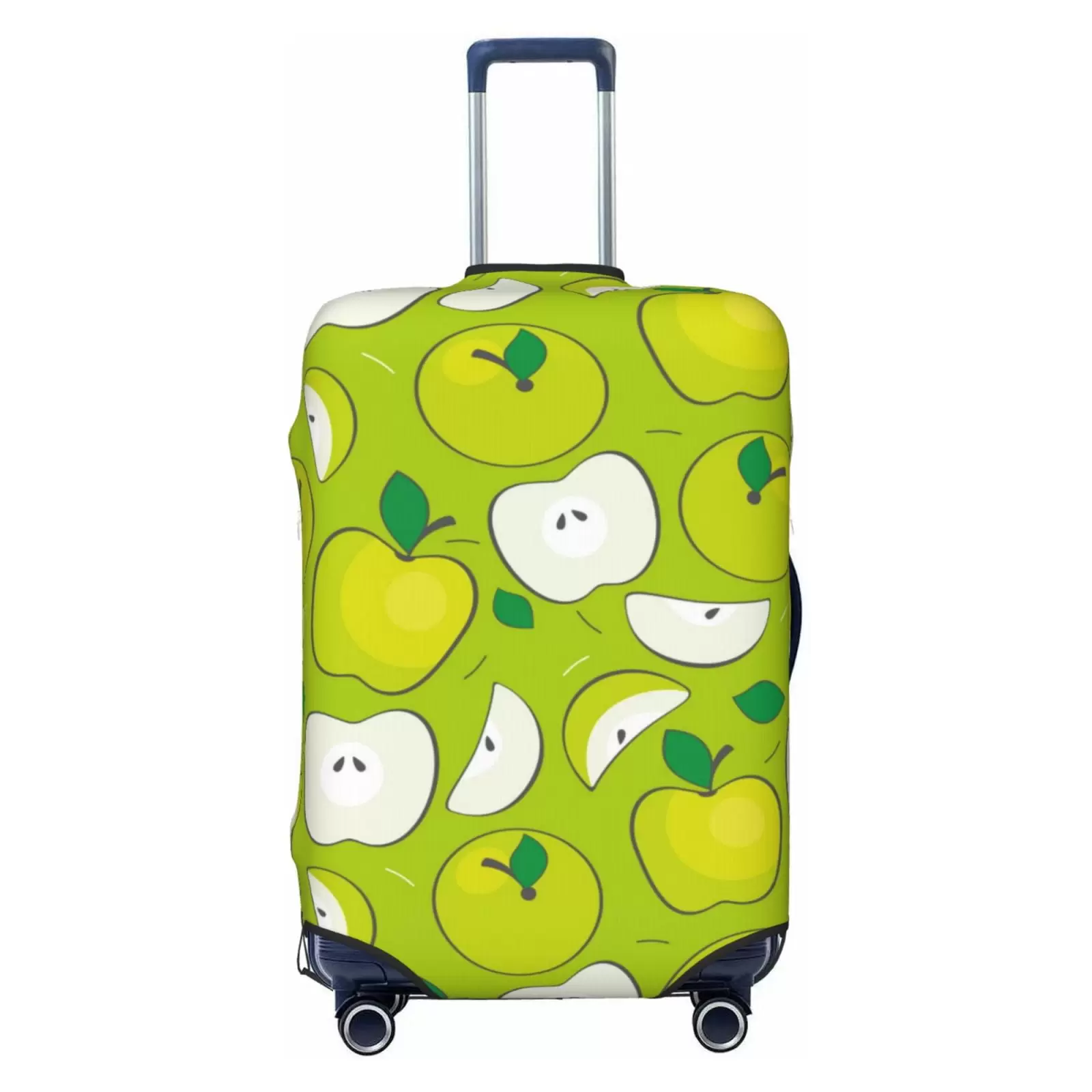 Junzan Green Apple Print Washable Luggage Cover - Fashion Suitcase Protector Fits 18-32 Inch Luggage