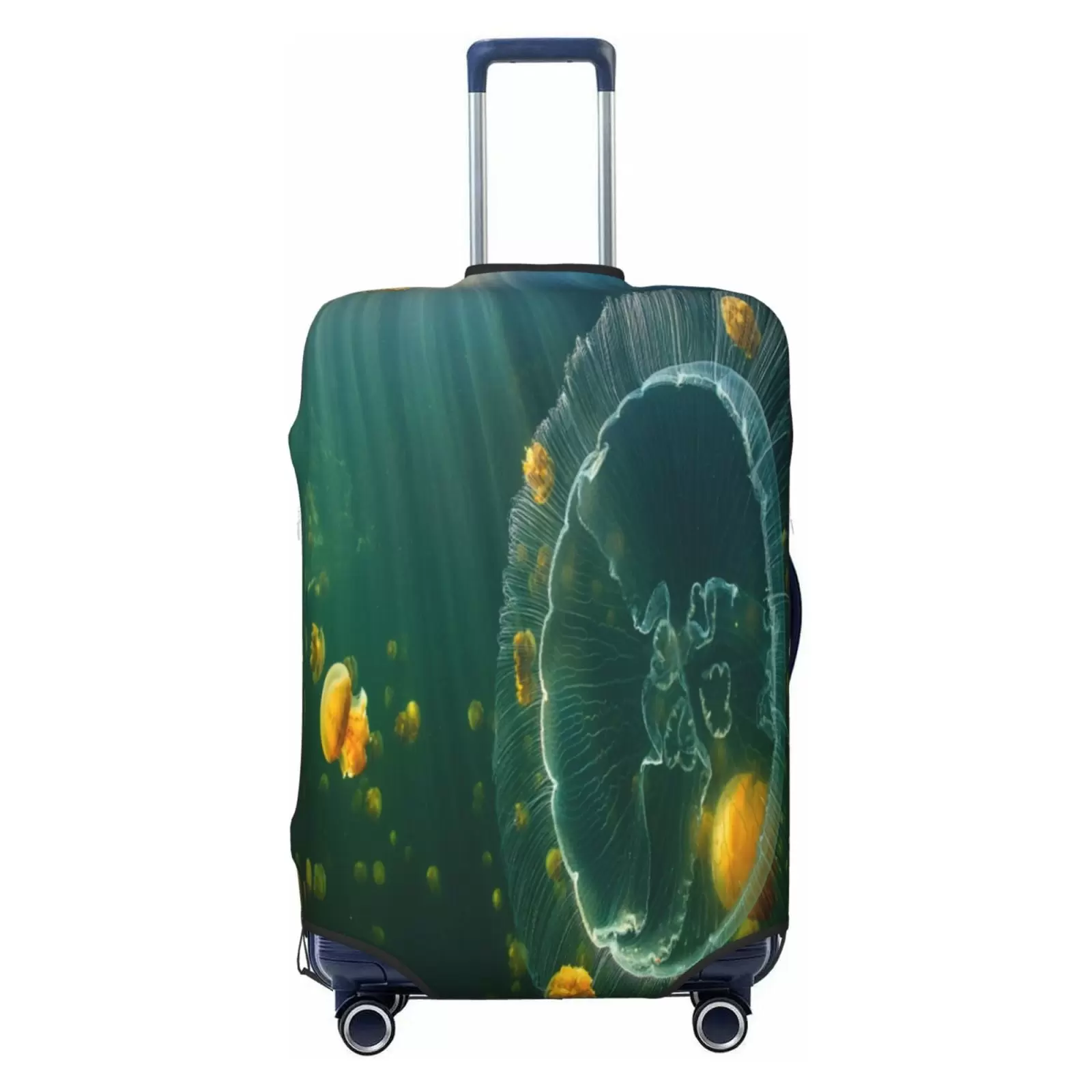 Junzan Jelly Fish Print Washable Luggage Cover - Fashion Suitcase Protector Fits 18-32 Inch Luggage