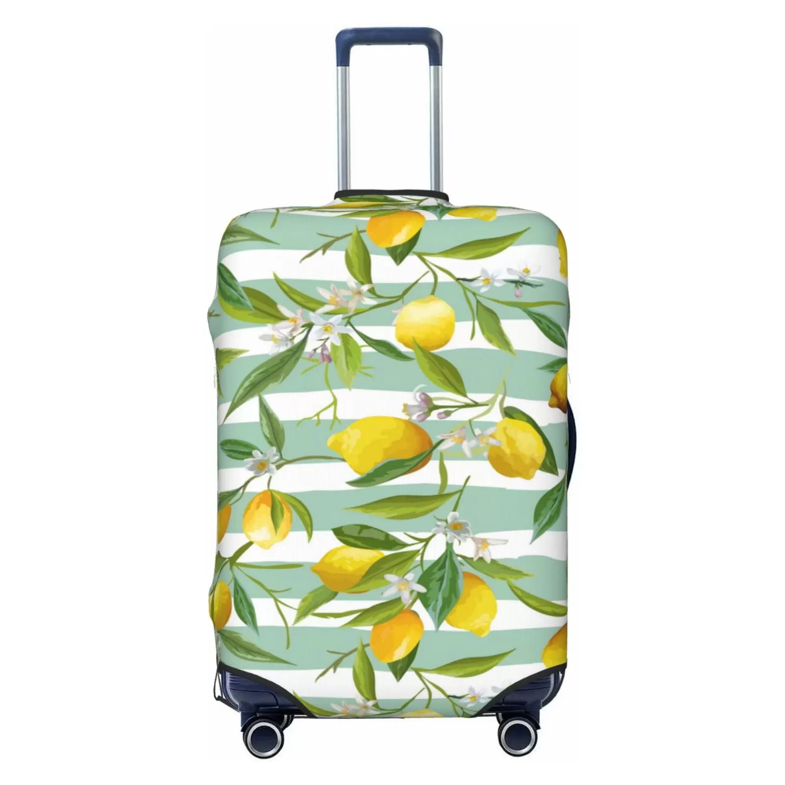 Junzan Lemon Print Washable Luggage Cover - Fashion Suitcase Protector Fits 18-32 Inch Luggage