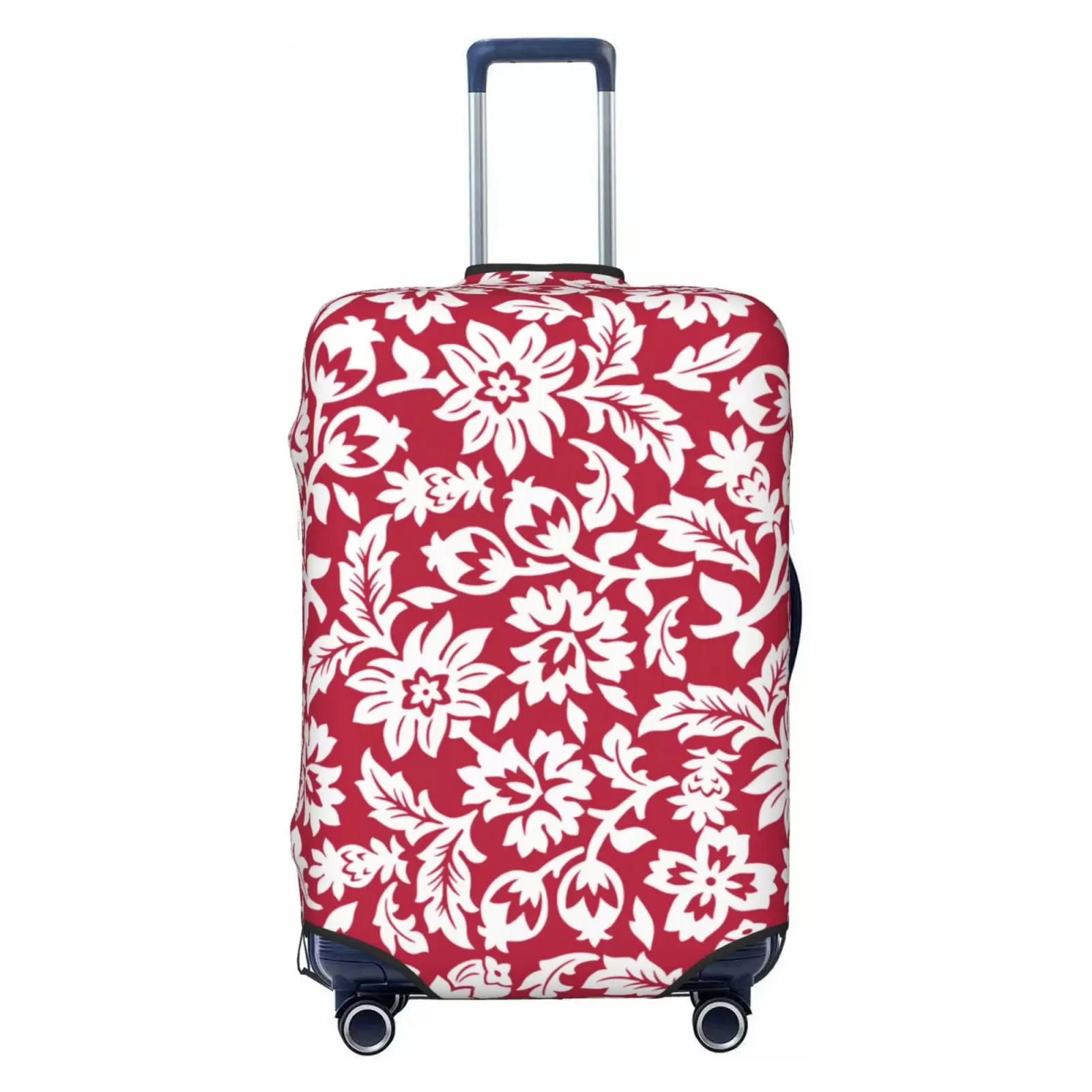 Junzan Red Flowers Print Washable Luggage Cover - Fashion Suitcase Protector Fits 18-32 Inch Luggage