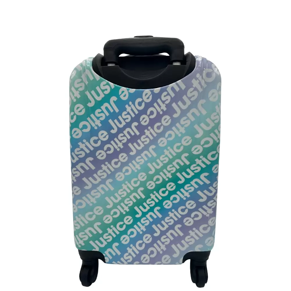 Justice Girl 22 Hard Shell Carry-On Luggage in a Purple Confetti Print