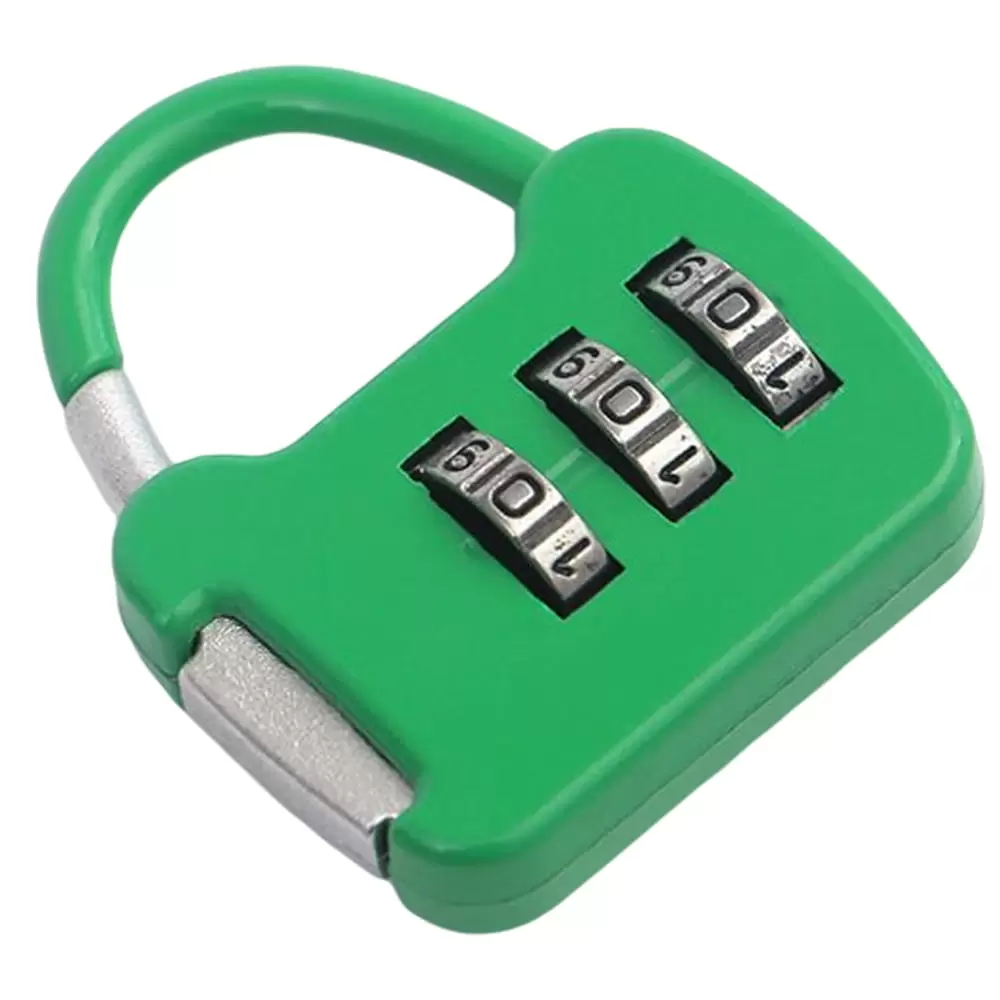 Jzenzero 3 Digit Padlock Luggage Lock Heavy Duty Locking Mechanism for Suitcase Luggage Briefcases Green