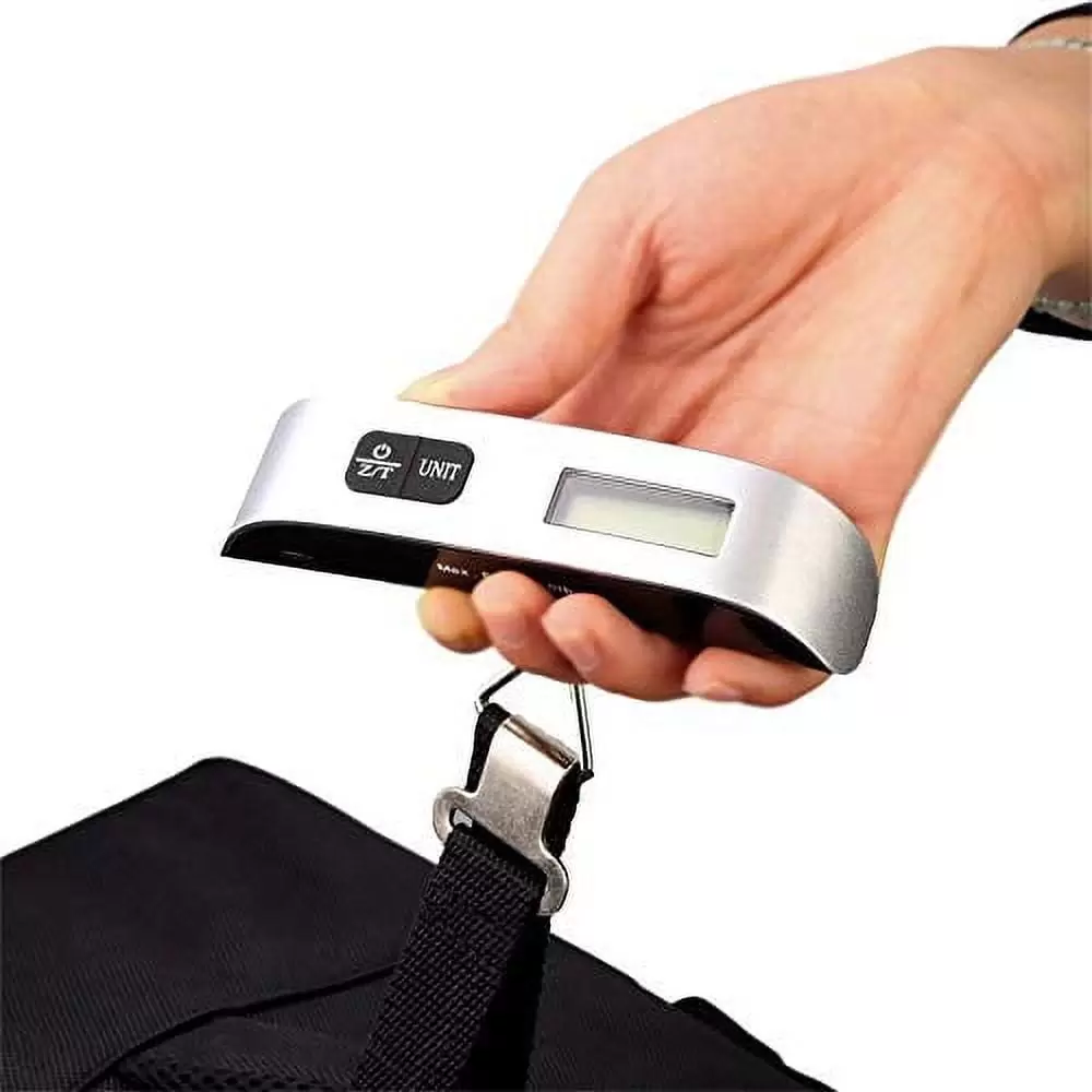 K-Cliffs Luggage Digital Mini Scale Travel Baggage Weight Silver