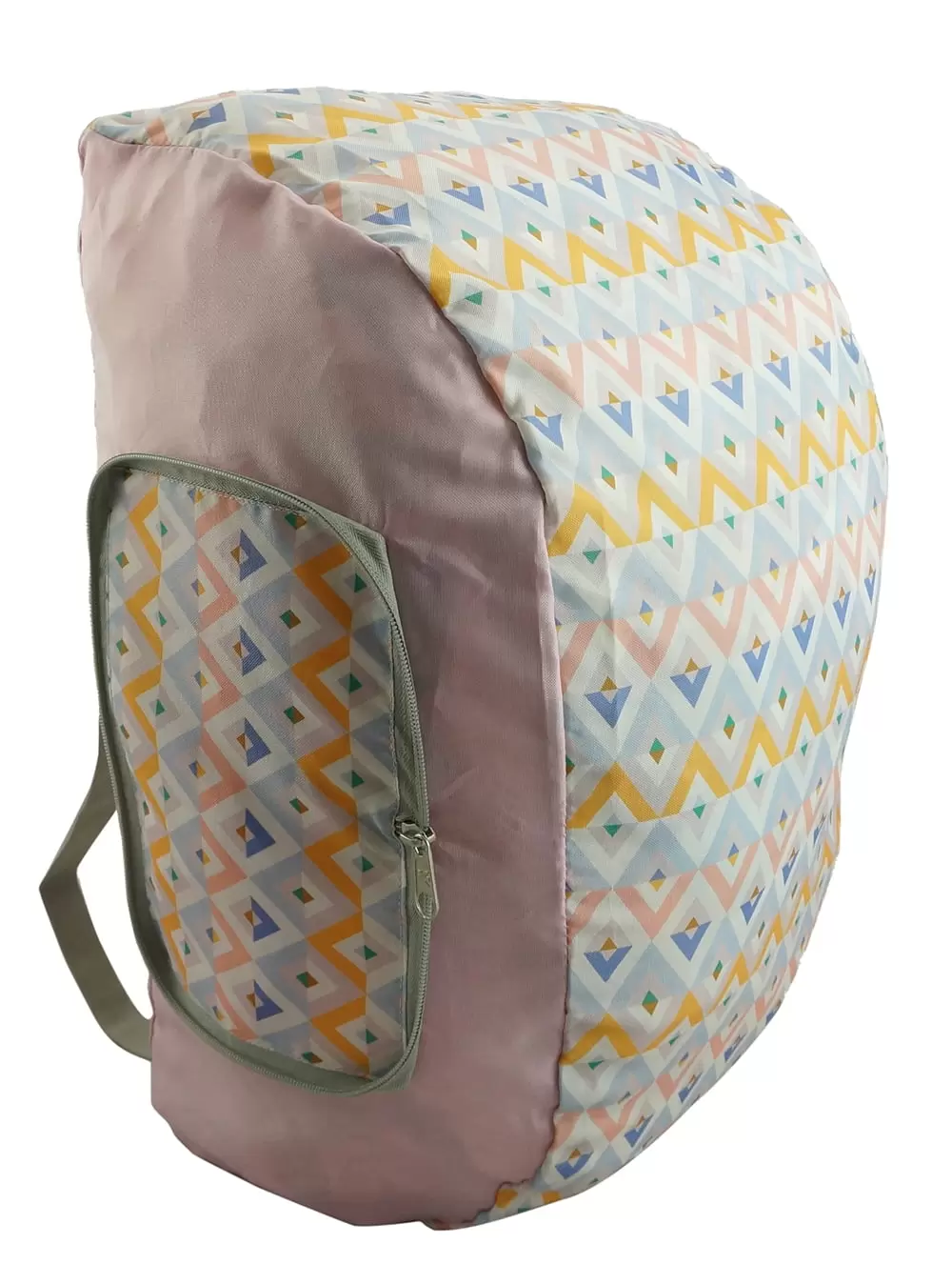 K-Cliffs Unisex Foldable Lightweight Polyester Backpack Duffel Bag. Pink Diamond Pattern. Teen-Adult. Dimension: 19 x 10 x 10.