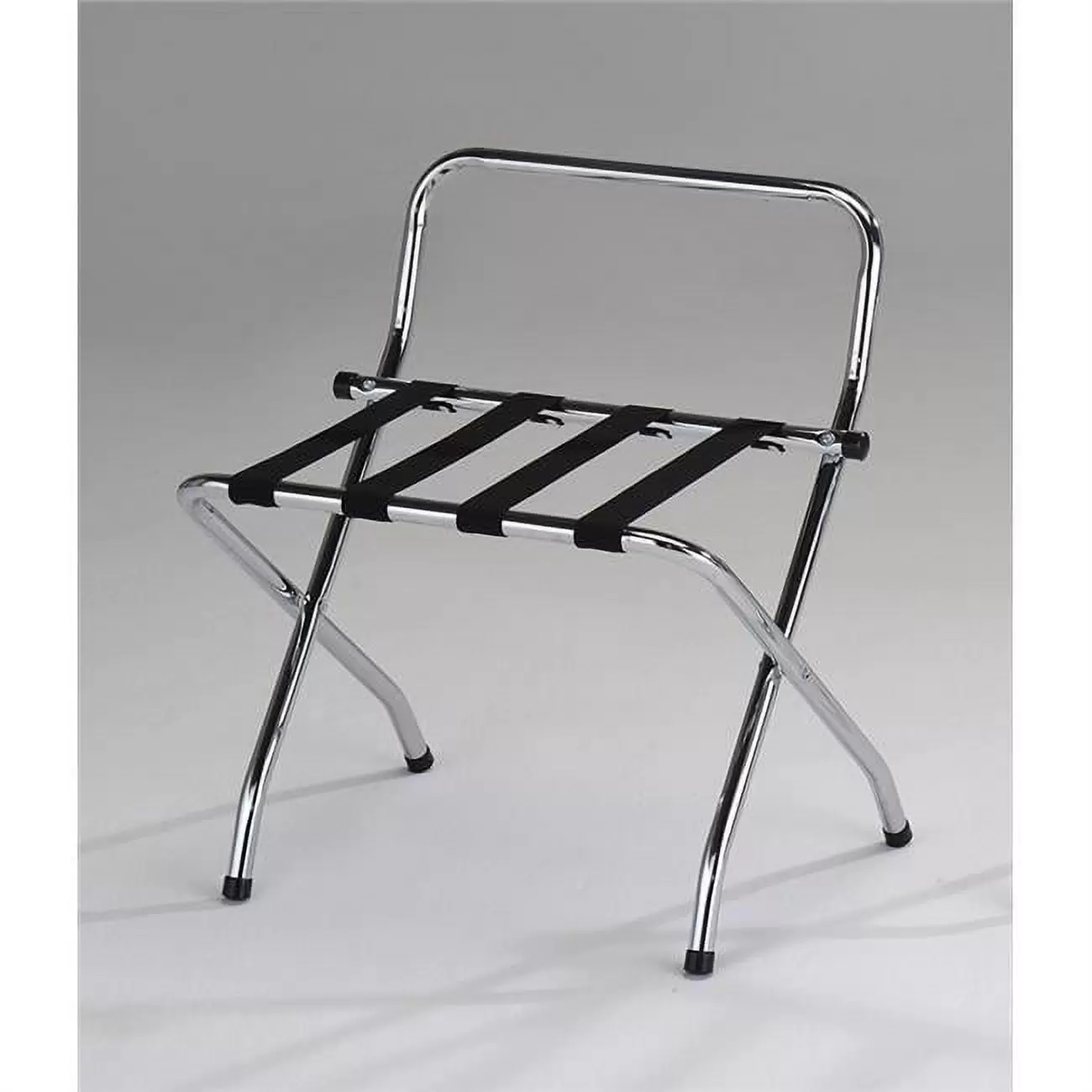 KB 28 x 24 x 19 in. Luggage Rack - Black & Chrome