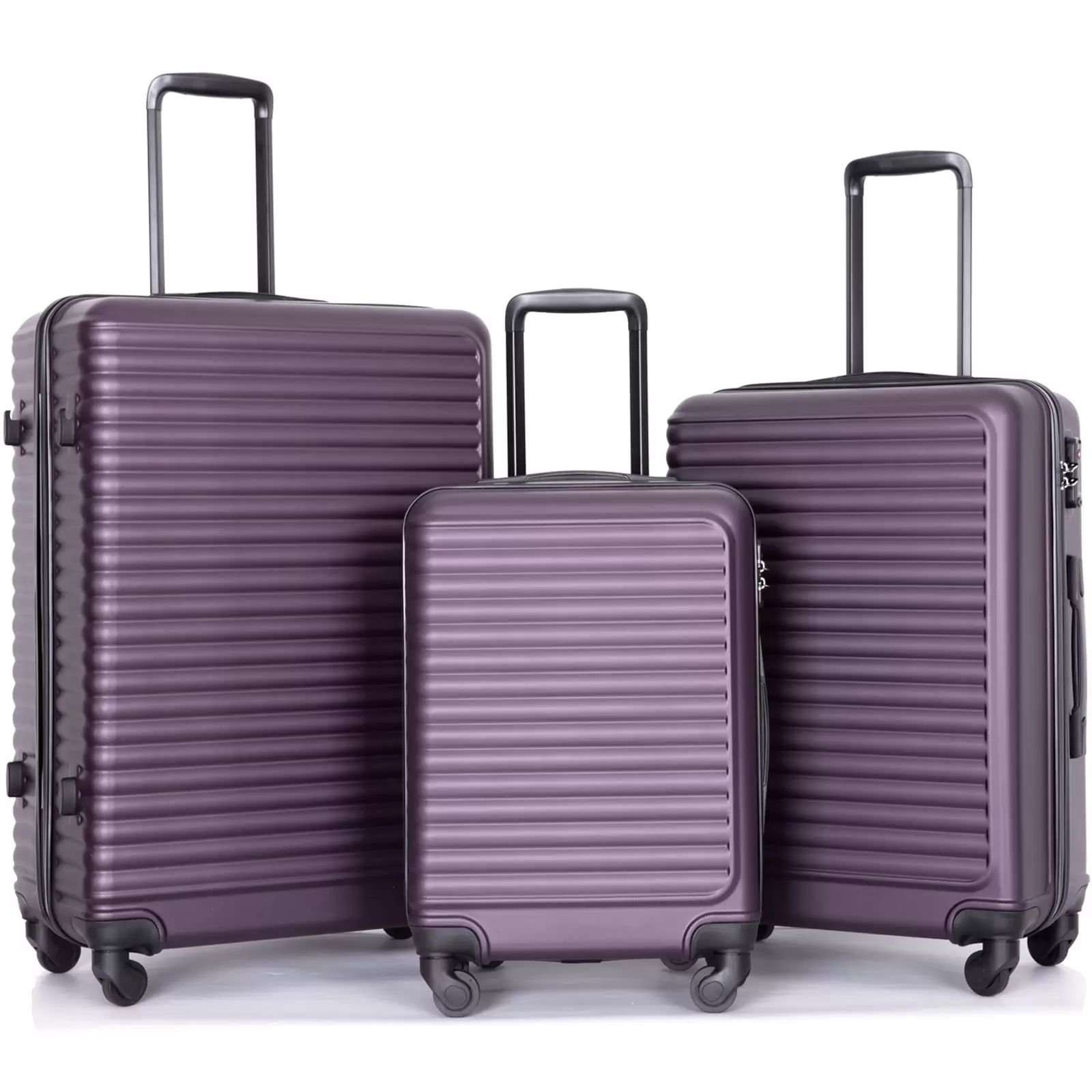 KIVDIT 3 Piece Luggage Sets Hardshell Suitcase with TSA Lock Spinner Wheels. 20in24in28in