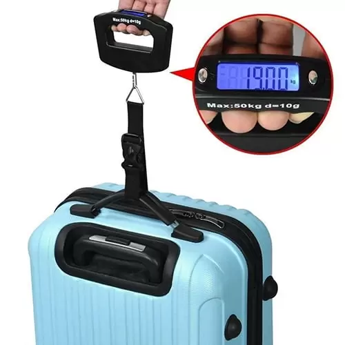 KUNyu 10g 50kg LCD Digital Portable Hanging Luggage Weight Hook Electronic Scale