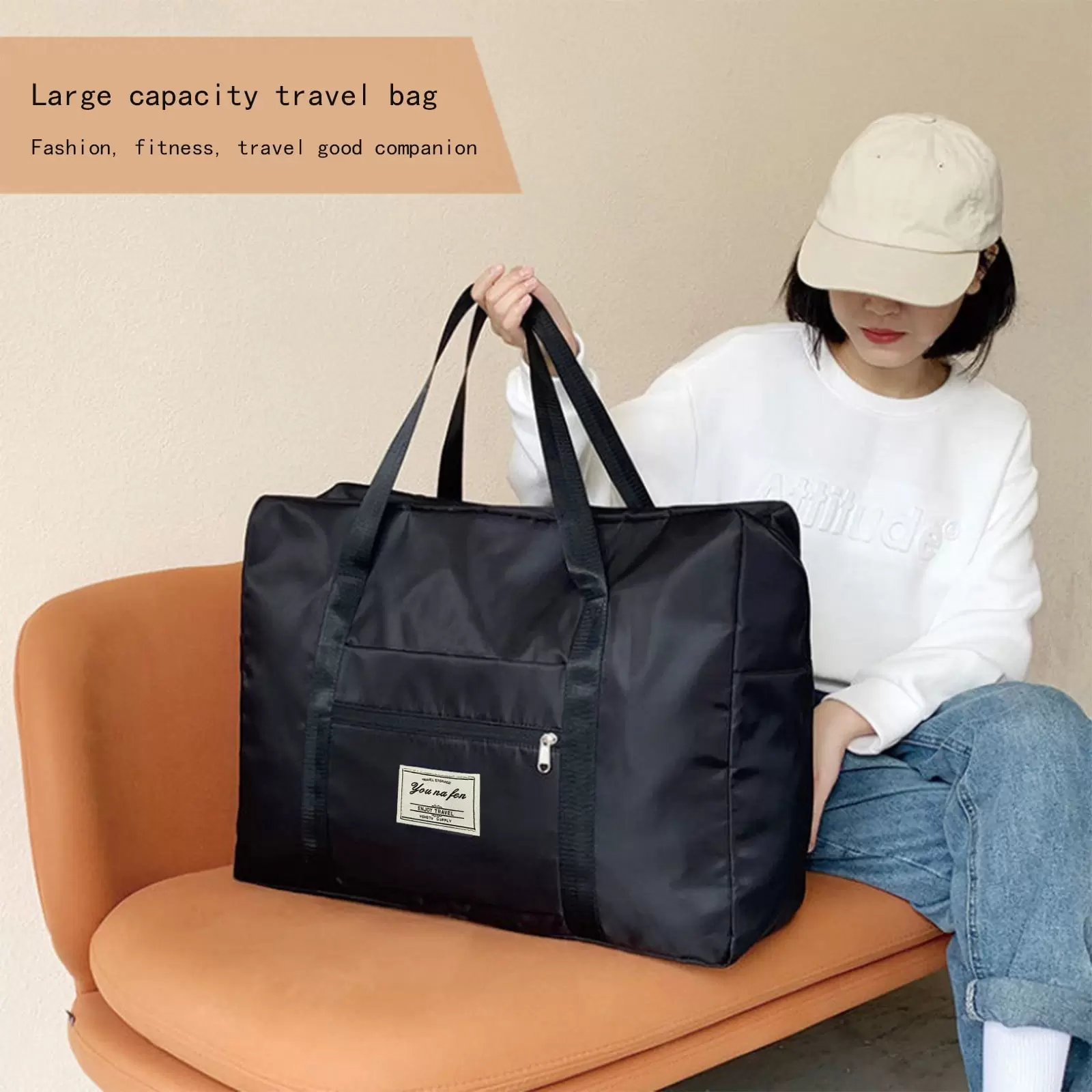 Kayannuo Christmas Clearance Foldable Travel Duffel Bag Tote Carry On Luggage Sport Duffle Week-ender Overnight For Women And Girls