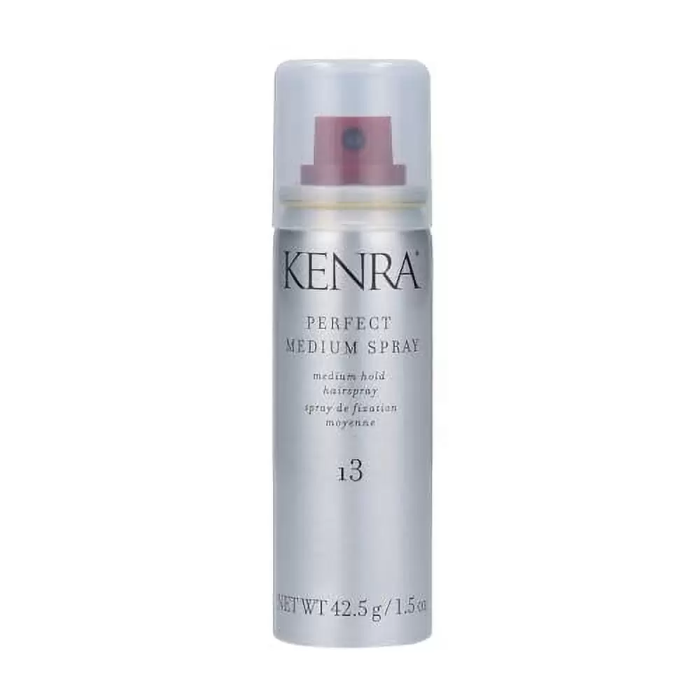 Kenra Perfect Medium Spray 13 80% | Provides Styling Control Without Stiffness | Medium Hold | Fast-Drying Formulation | High Shine Finish | All Hair Types | Travel 1.5 oz