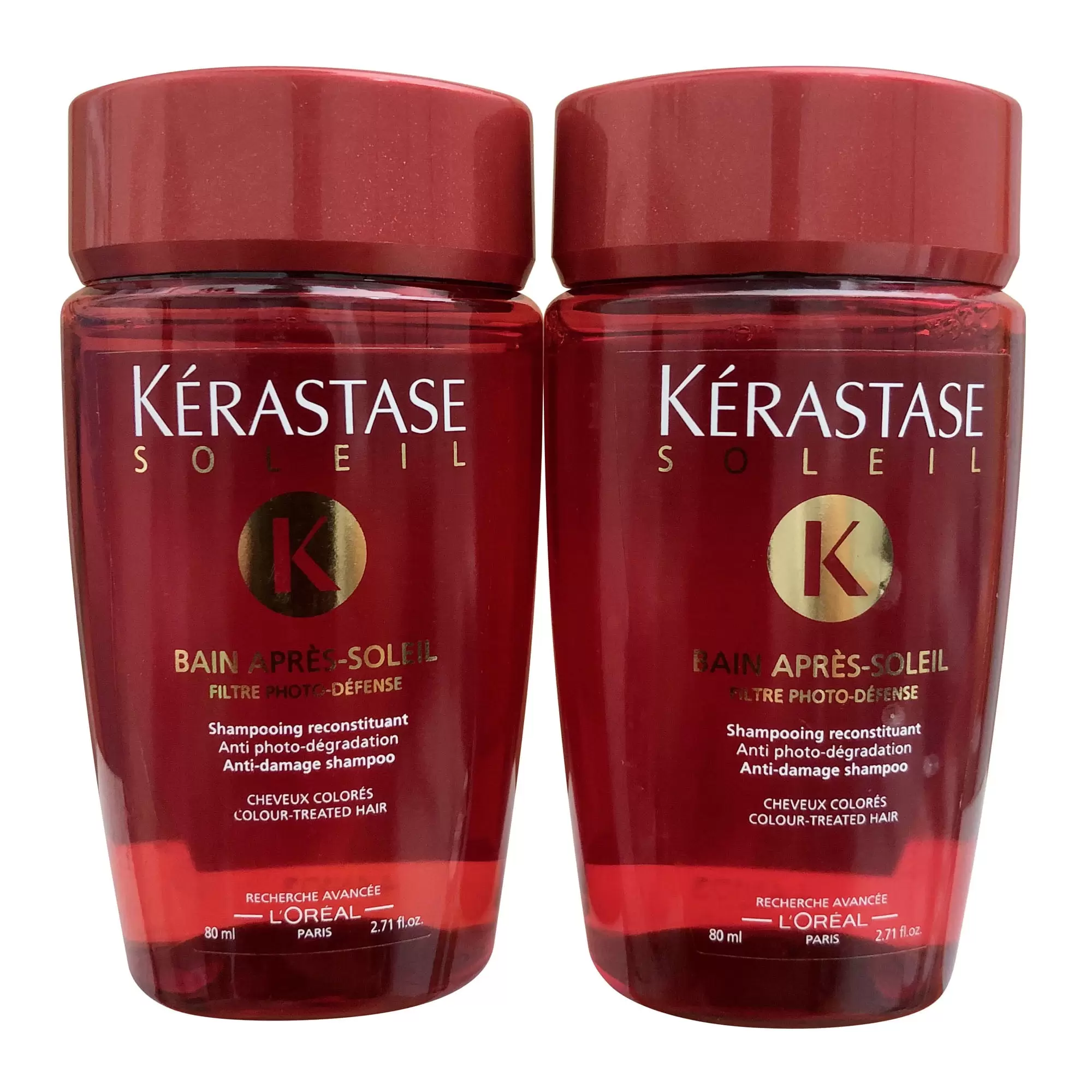 Kerastase Bain Apres Soleil Travel Shampoo 2.71 oz set of Two