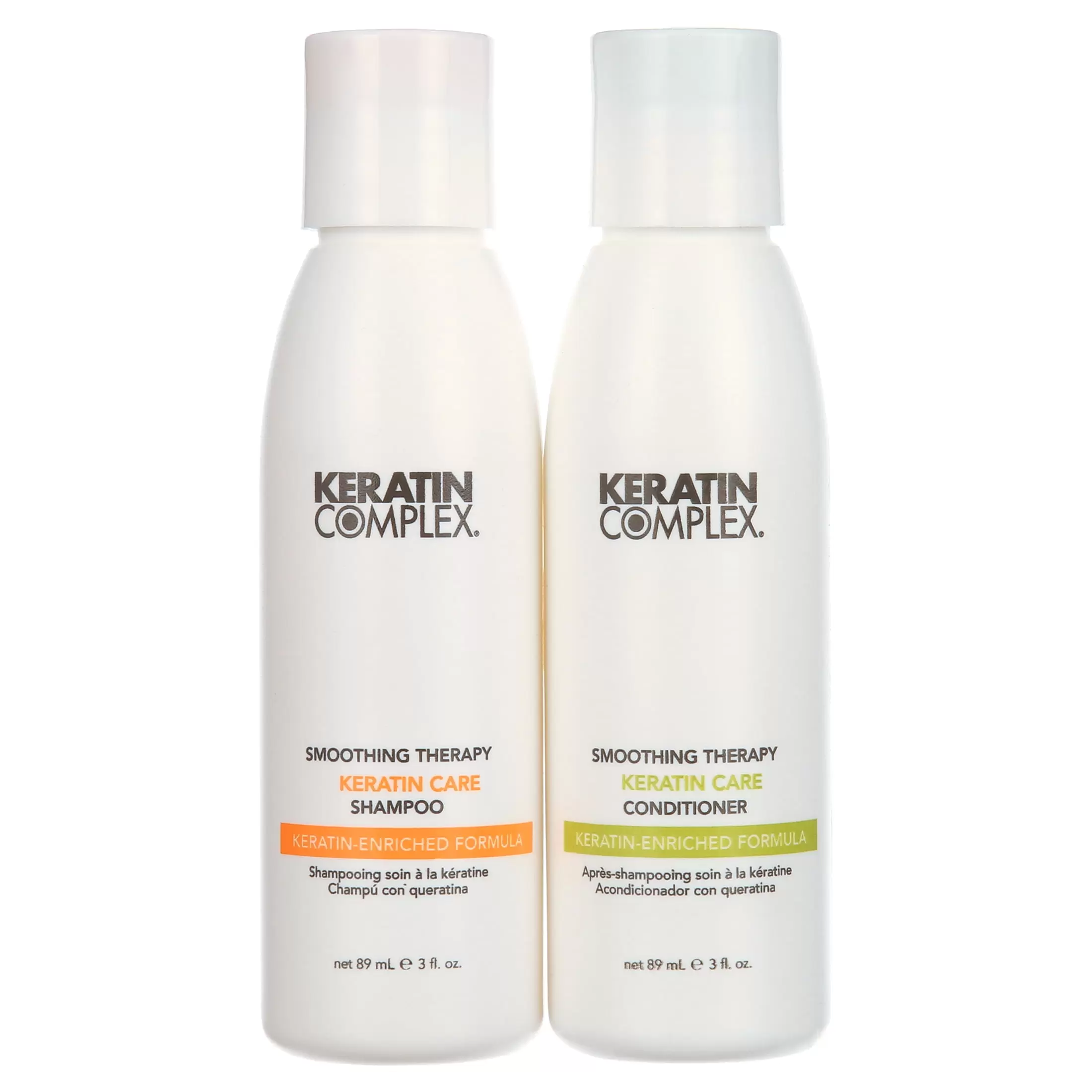 Keratin Complex Travel Valet Care Kit by Keratin for Unisex - 2 Pc Kit 3oz Keratin Care Shampoo. 3oz Keratin Care Conditioner