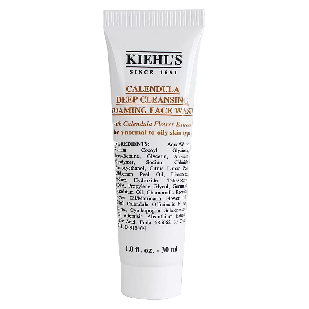 Kiehl's Calendula Deep Clean Foaming Face Wash. Travel Size 1oz/30ml