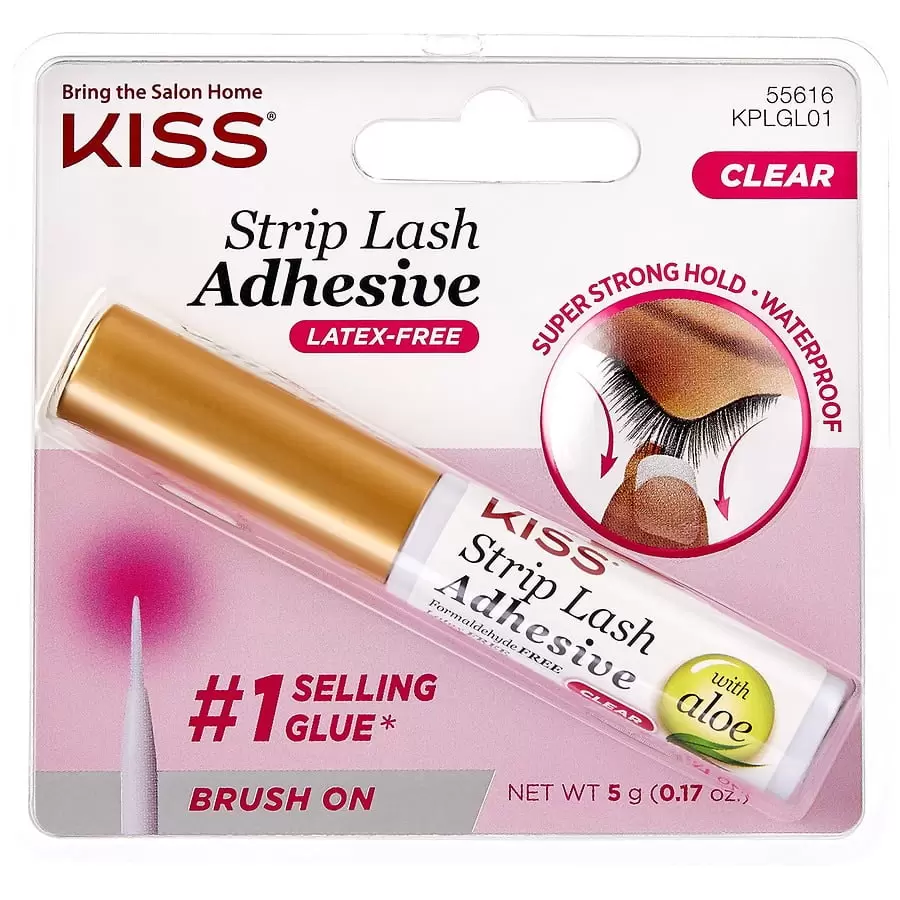 Kiss Ever EZ Lashes Strip Lash Adhesive Clear 0.21 fl oz(Pack 1)