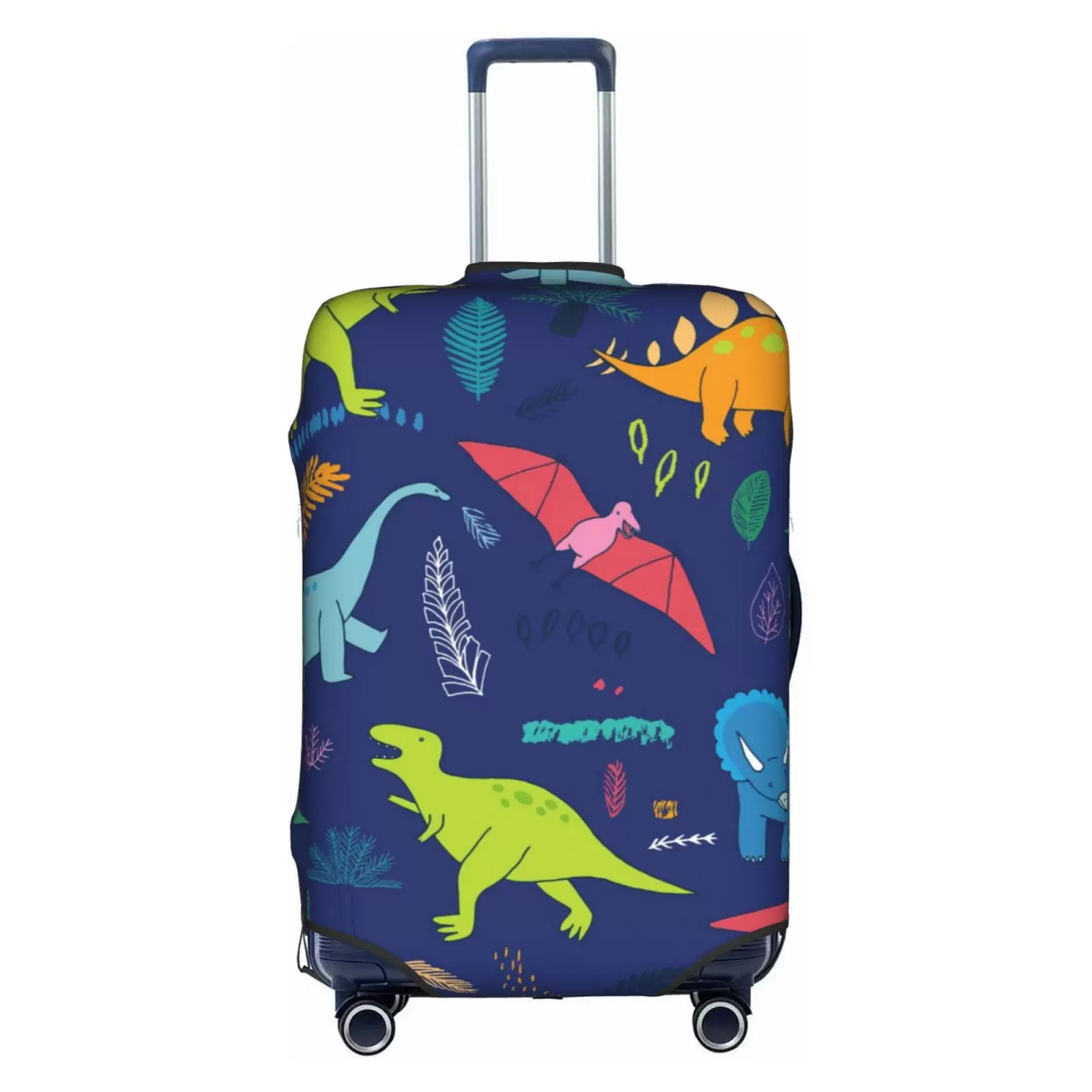 Kll Dinosaurs Adventure With Palms And Tropical Leaves Luggage Cover Suitcase Cover Suitcase Protector-Small