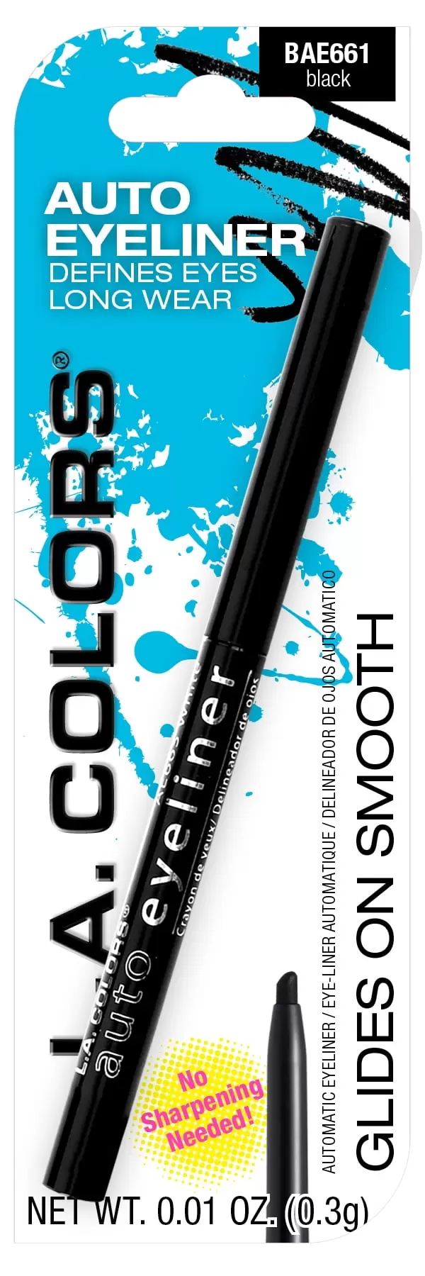 L.A. COLORS Auto Eyeliner. Black. 0.01 fl oz