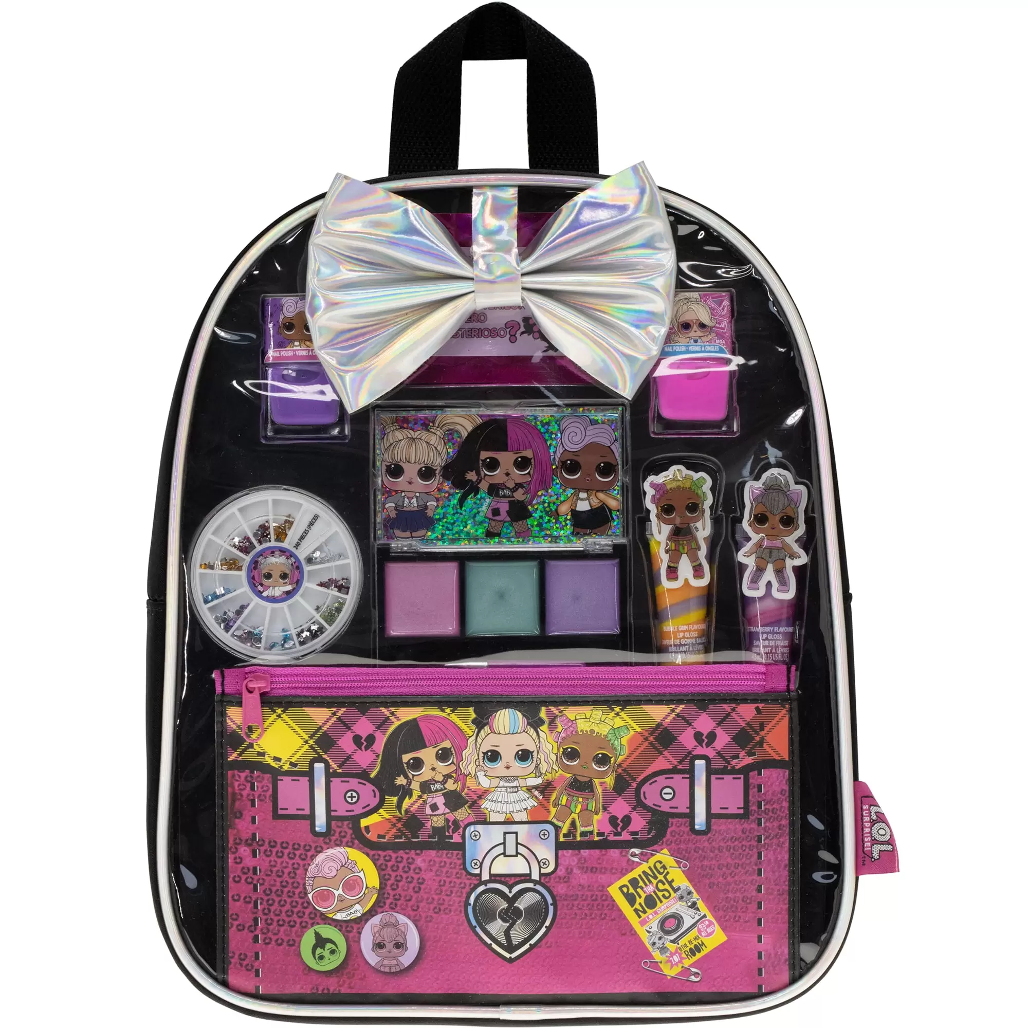 L.O.L Surprise! Townley Girl Backpack Beauty Cosmetic Make-up Set. Pretend Play Toy and Gift for Girls Ages 5+. 11 CT