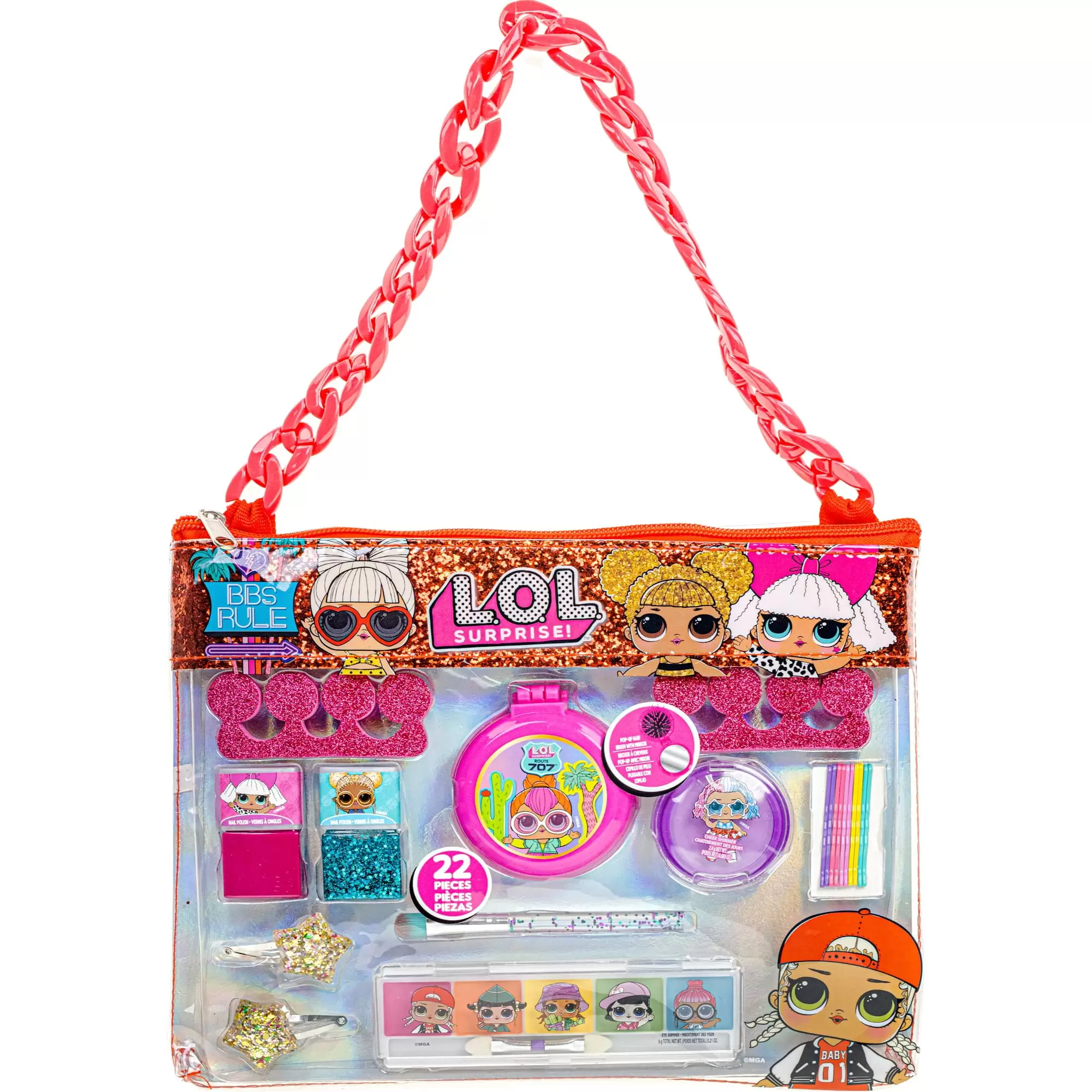 L.O.L. Surprise! Townley Girl Fashion Purse Makeup Set for Girls Ages 3 and Up