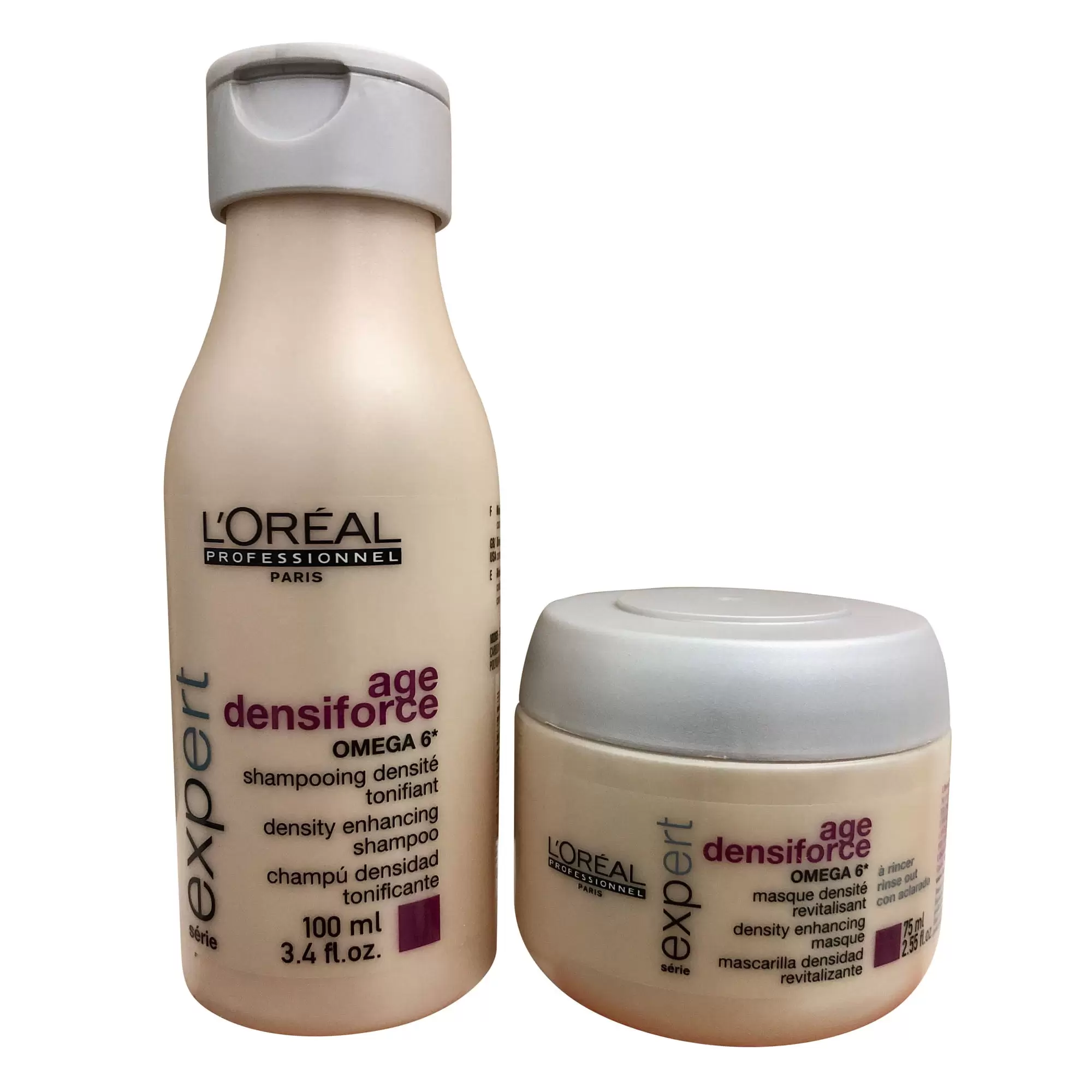 L'Oreal Age Densiforce Travel Shampoo 3.4 oz & Masque 2.58 oz set