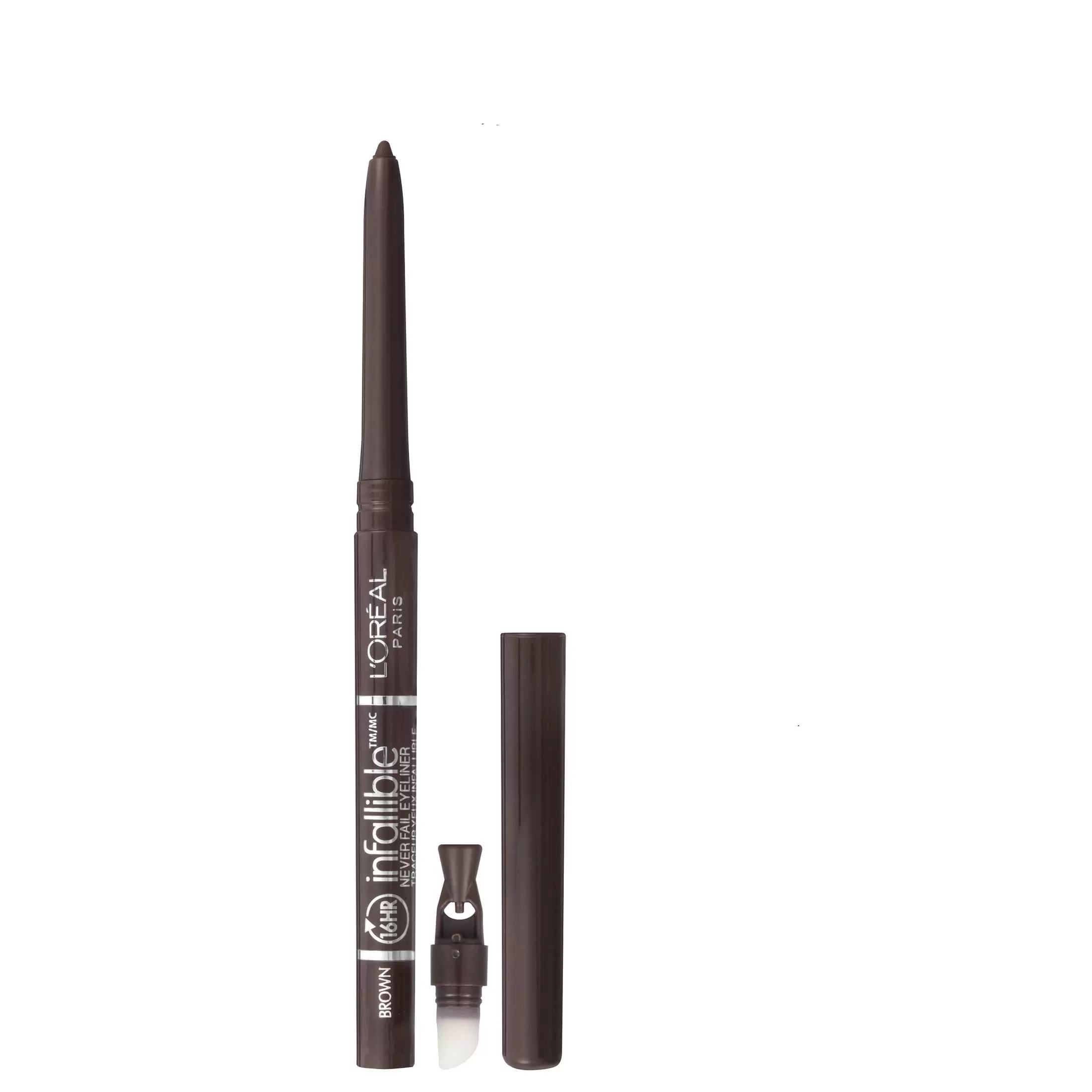 L'Oreal Paris Infallible Never Fail Pencil Eyeliner with Built in Sharpener. Black Brown