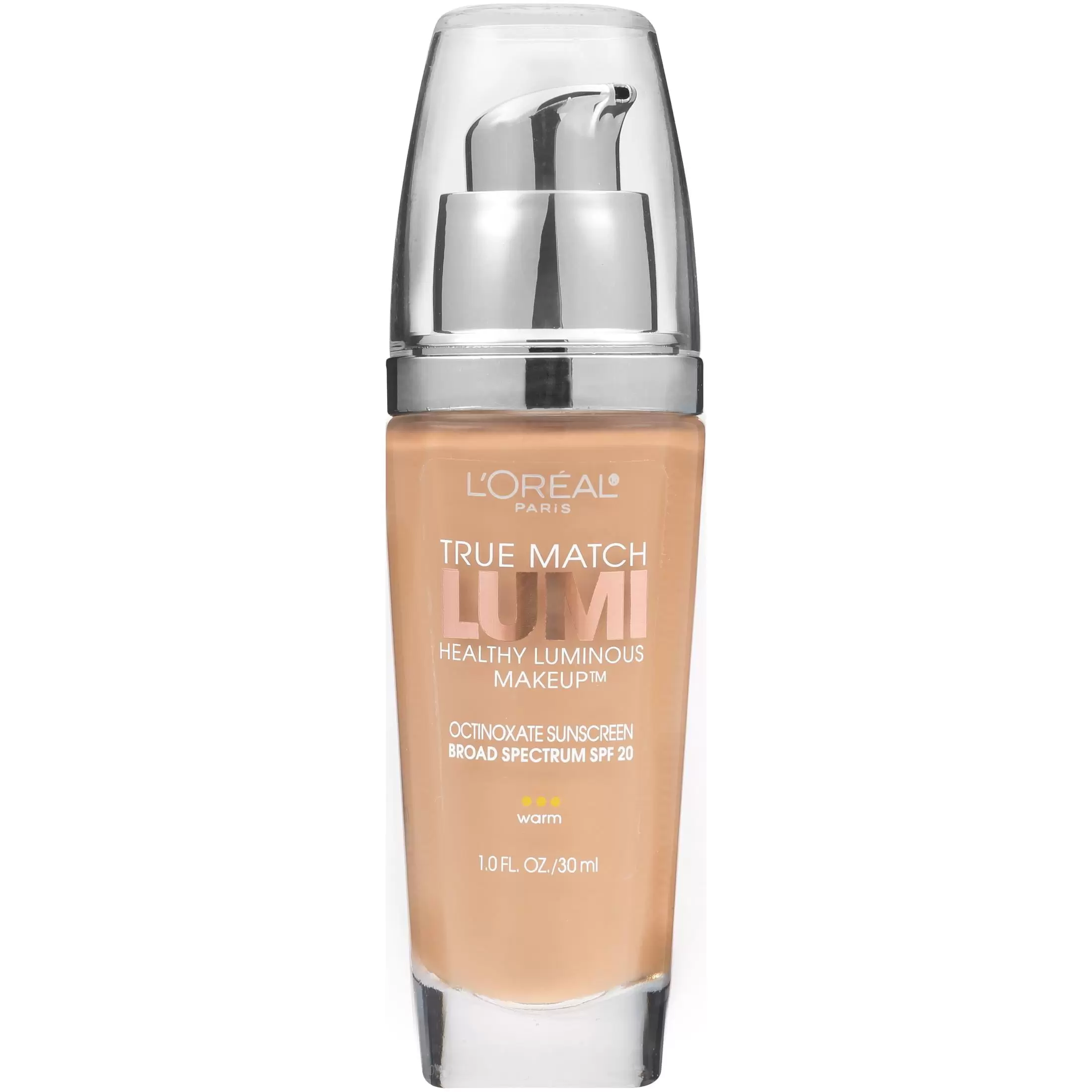 L'Oreal Paris True Match Lumi Liquid Foundation Makeup. W5 Sun Beige. 1 fl oz