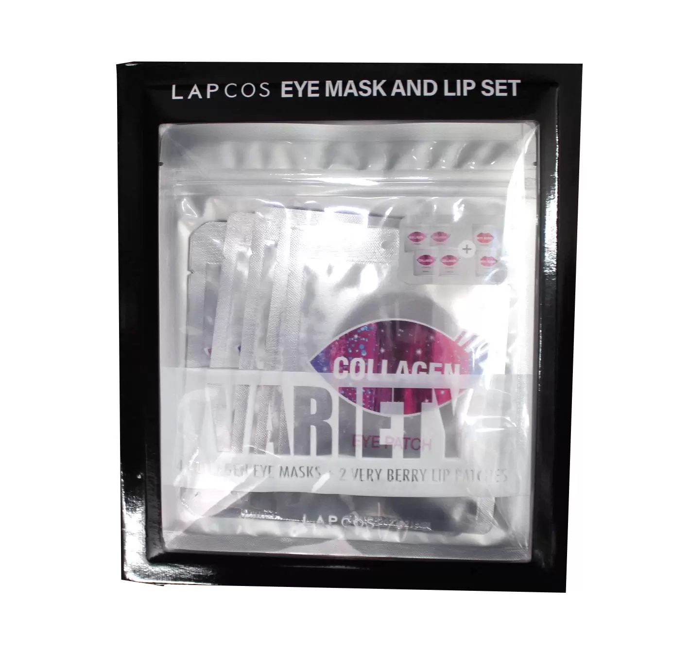 LAPCOS Collagen Eye Mask and Very Berry Lip Patch Set