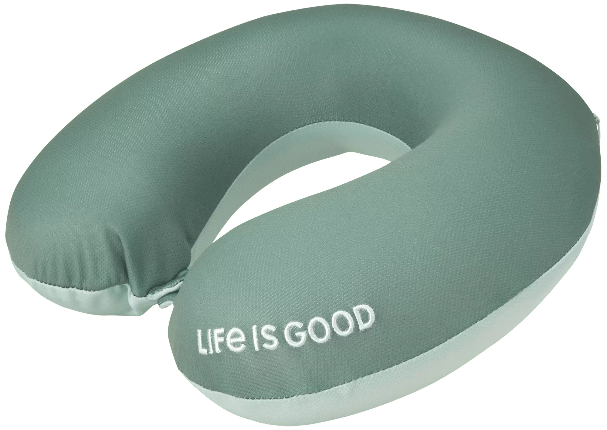 LIFE IS GOOD Memory Foam Travel Neck Pillow - U-Shaped. High Density Memory Foam