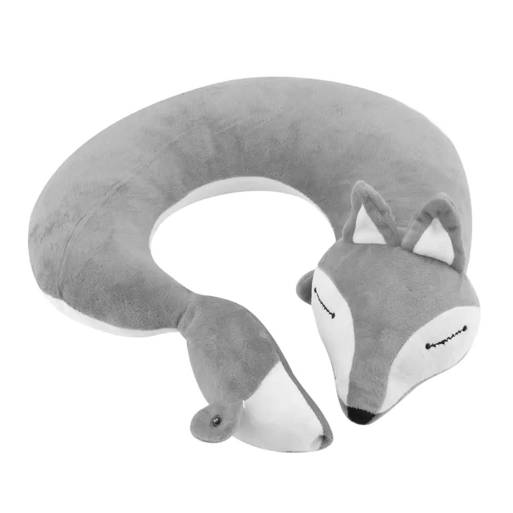 LYUMO Bolster. Neck Pillow. Fox Shape Travel Neck Pillow Soft Air U Shape Health Pillow