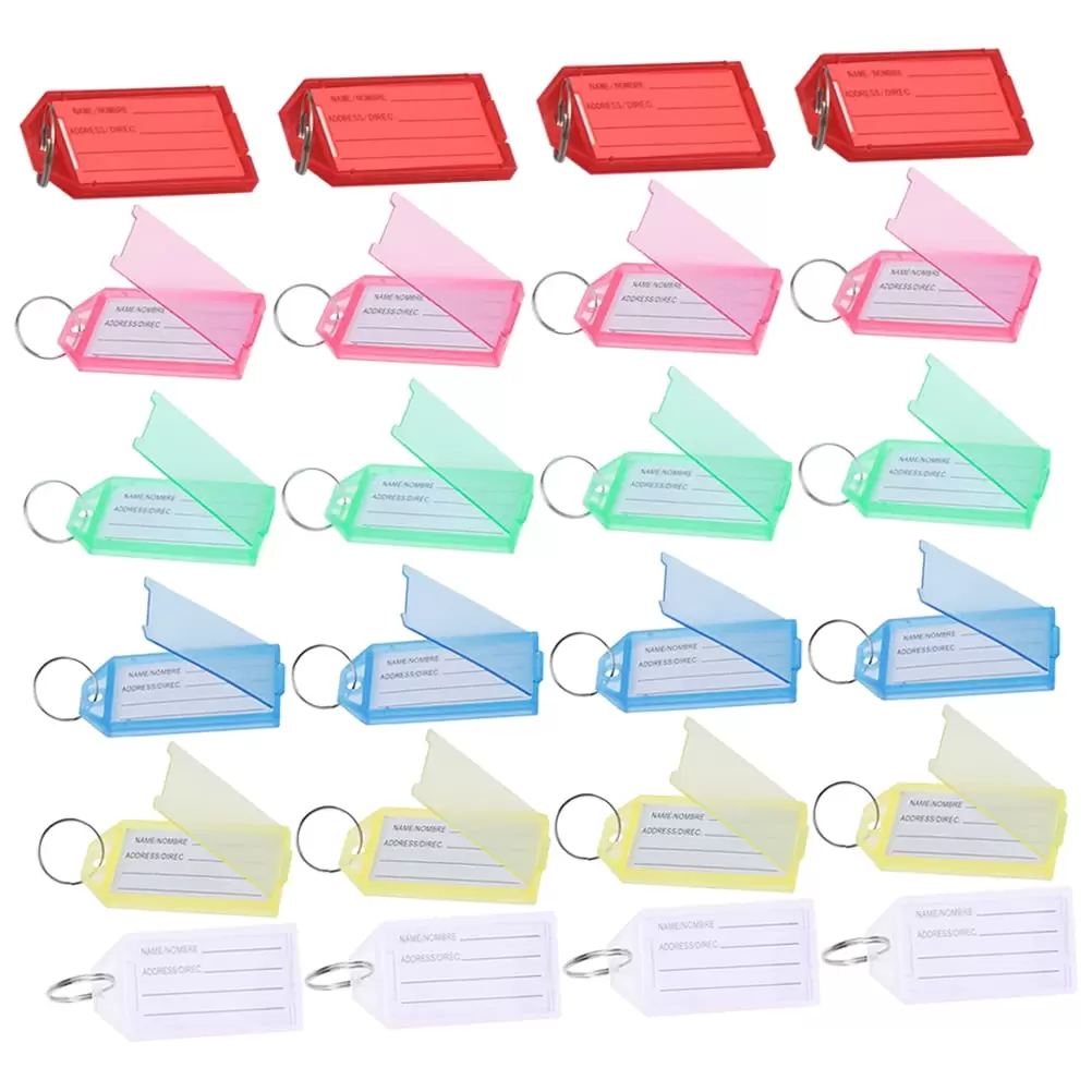 Lady Gifts for Women Lunch Box Labels Luggage Tag Compact Key Tags Multifunction Chain Travel 60 Pcs