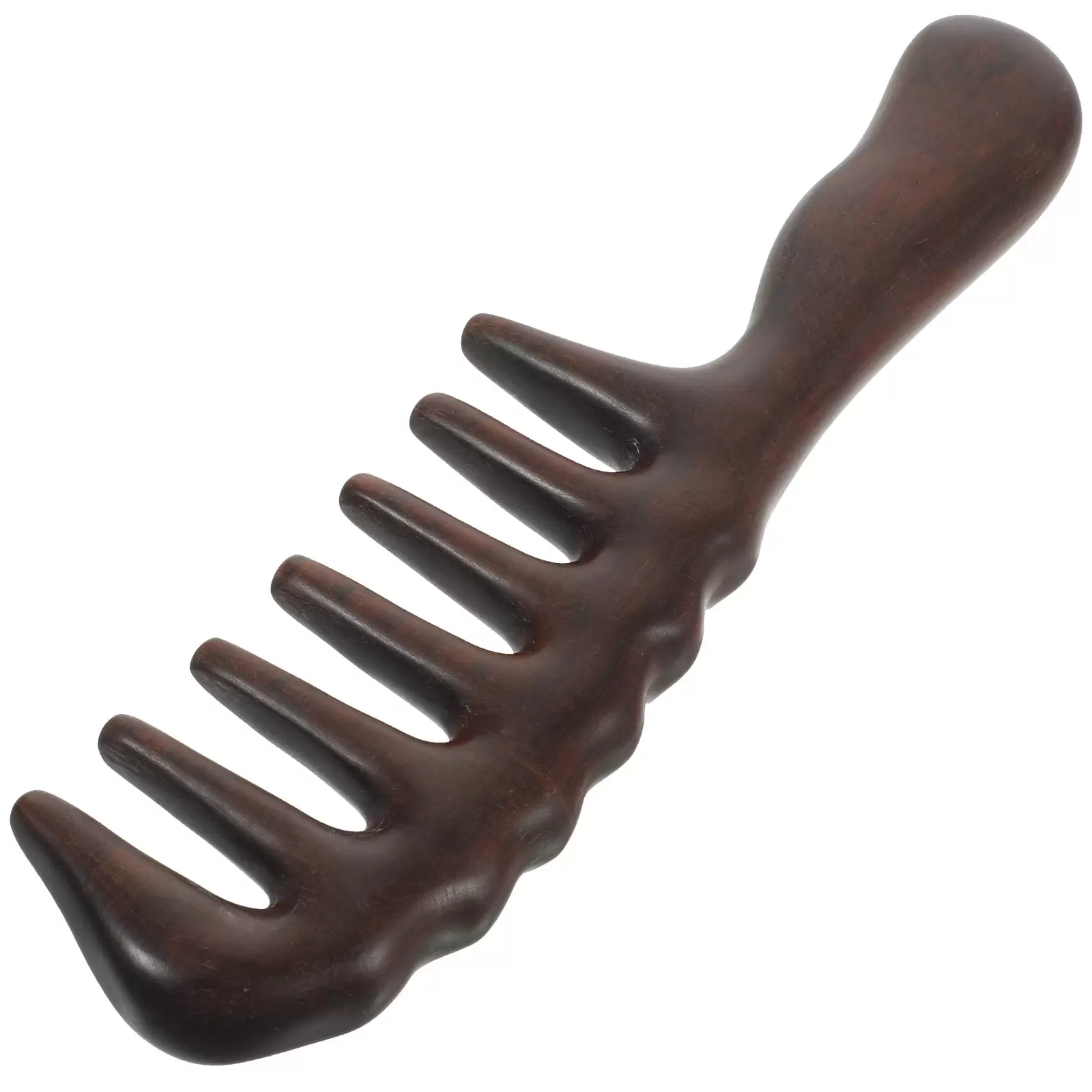 Large Teeth Massage Comb Afro Wide Wooden Combs Hairbrush Styling Premium Sandalwood Red Woman Travel