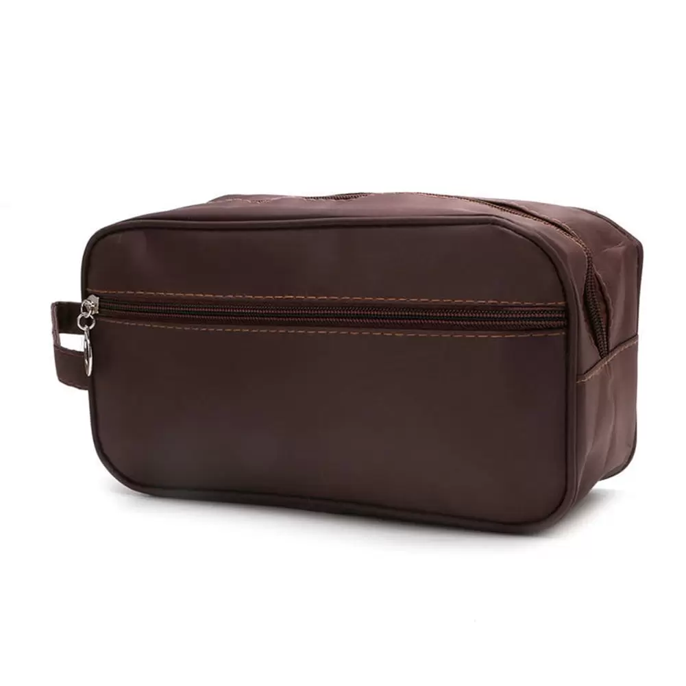 Leather Toiletry Bag for Men Women Travel Dopp Kit Bathroom Shower Hygiene Bag Makeup Cosmetic Organizer