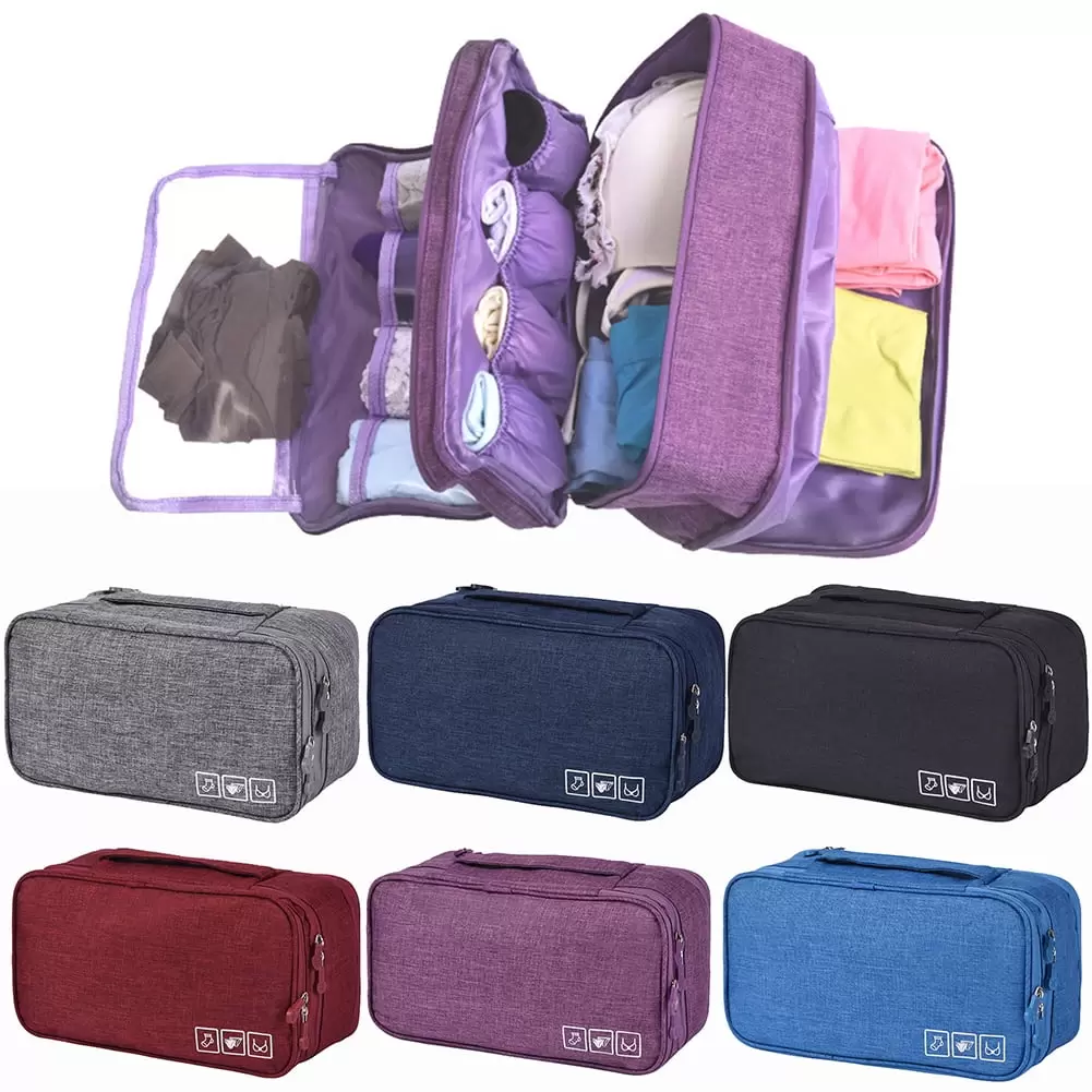 Leaveforme Travel Bra Underwear Socks Organizer Large Capacity Waterproof Cube Packing Bag