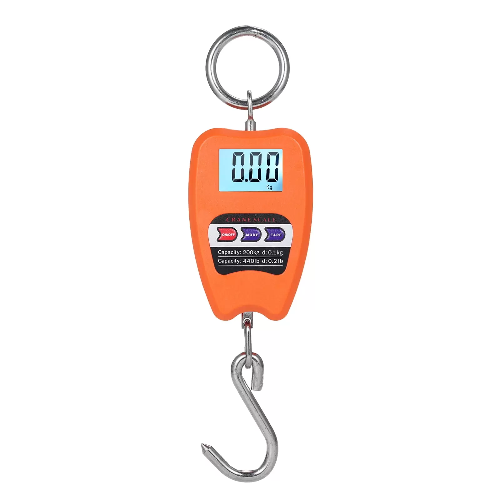 Lepmerk 440lb Digital Hanging Scale with Accurate Sensors Handheld 200Kg Crane Scale with Hooks for Farm Fishing Farm Large Luggage