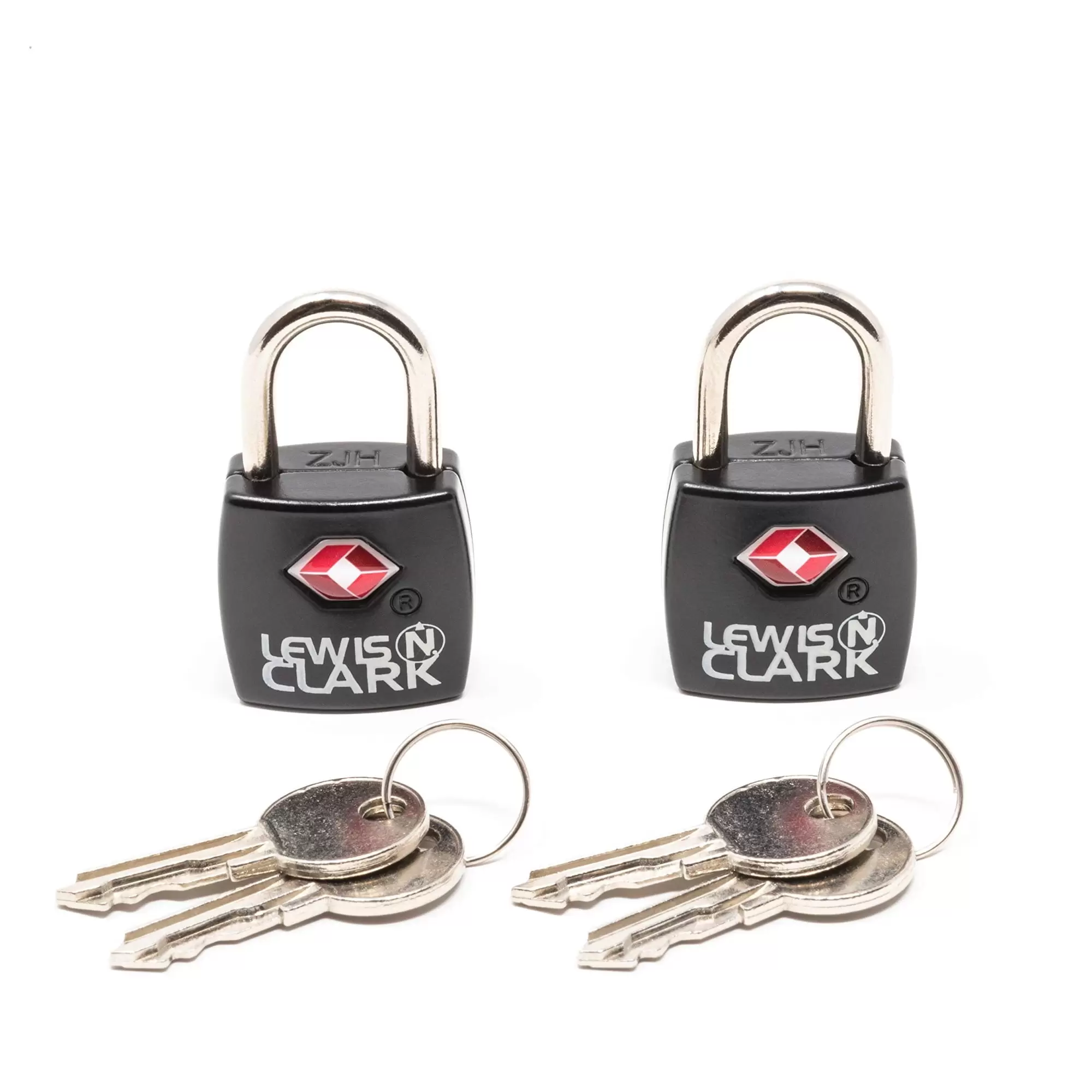 Lewis N. Clark TSA21 Travel Sentry TSA Lock Plus Mini Padlock, Black - Pack of 2