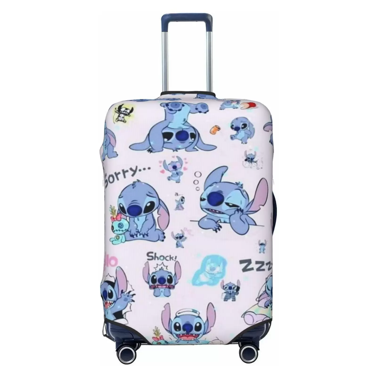 Lilo Stitch Protective Suitcase Cover Elastic Travel Luggage Cover Organizers Fits Small