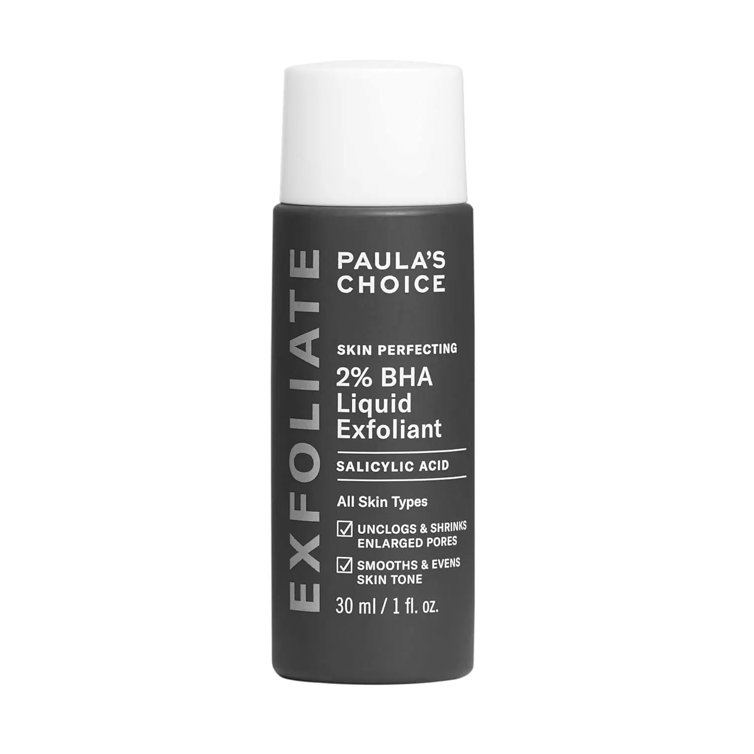 Liquid Salicylic Skin Perfecting 2% Acid Exfoliant. Gentle Facial Exfoliator for Blackheads. Large Pores. Wrinkles & Fine Lines. Travel Size. 1 Fluid Ounce