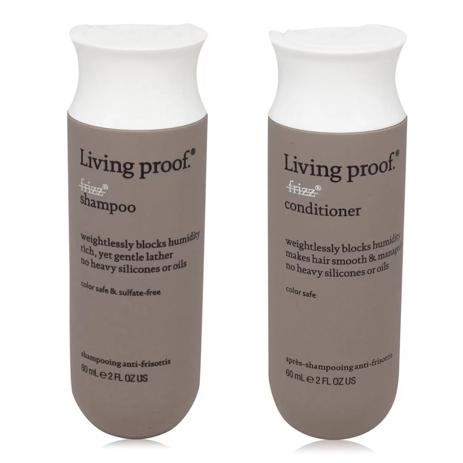 Living Proof No Frizz Shampoo & Conditioner Travel Size 2 ounce Combo Pack